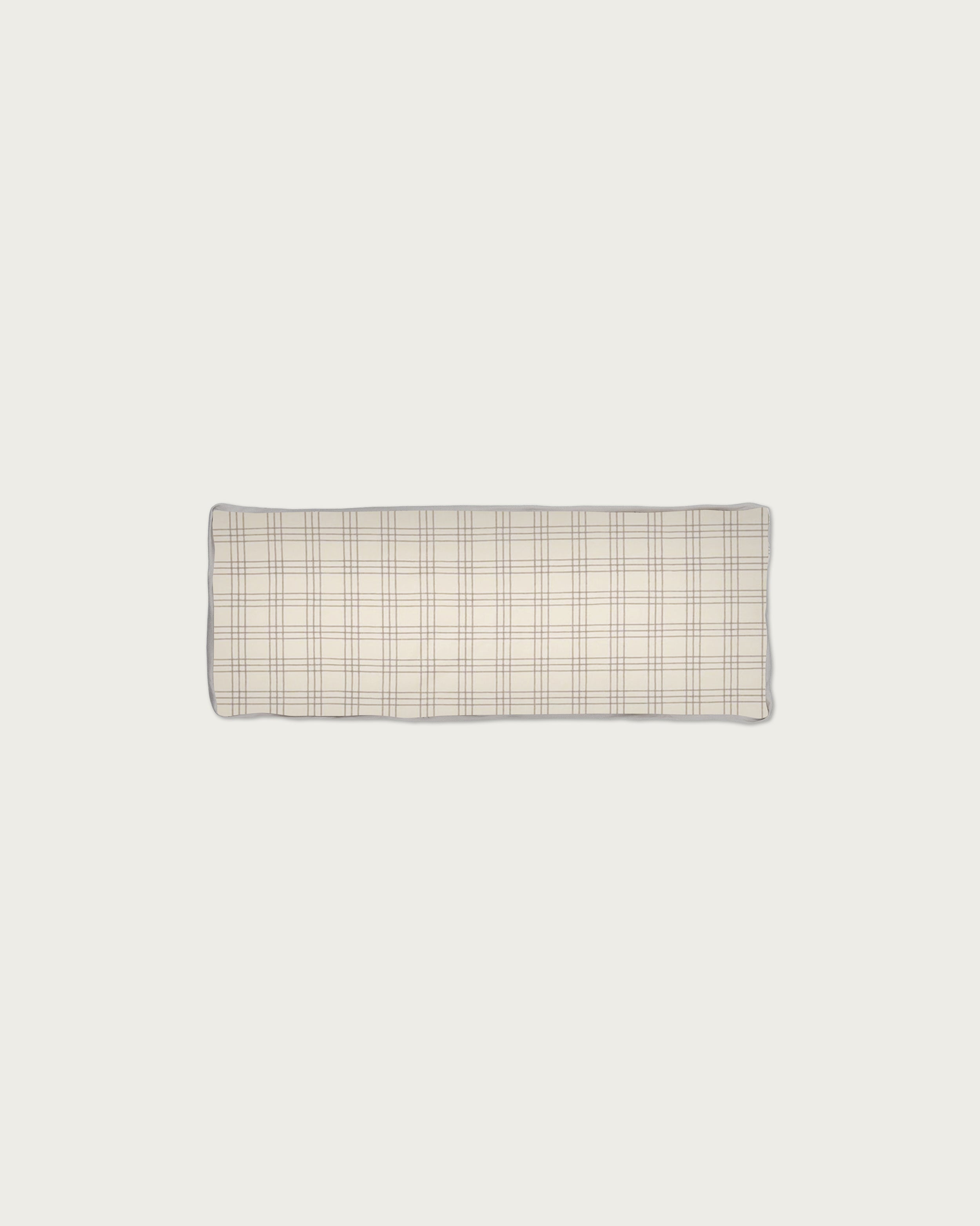 Petite Cuddle Pillow in Gray Plaid