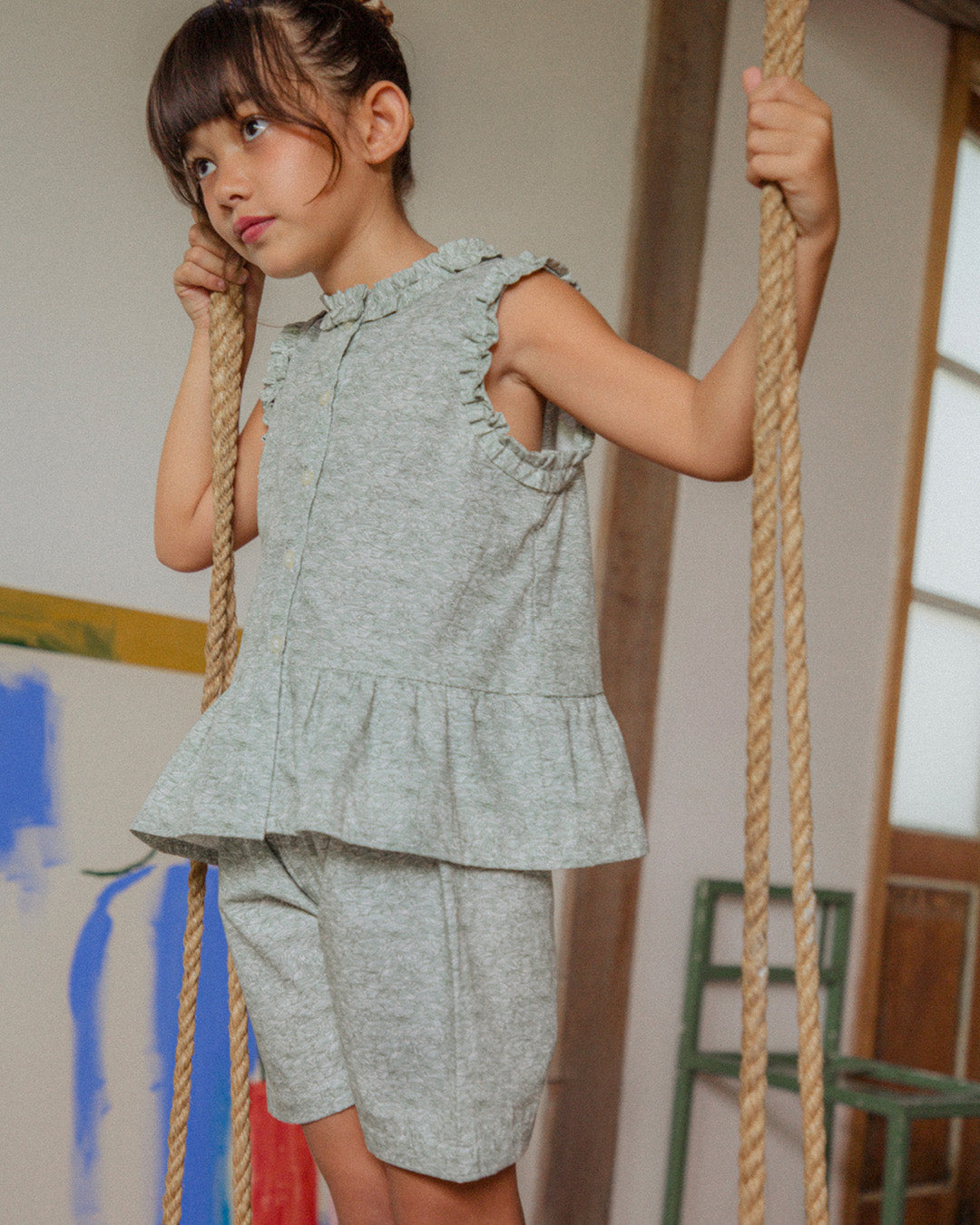 Girl's Mira Top in Tidal