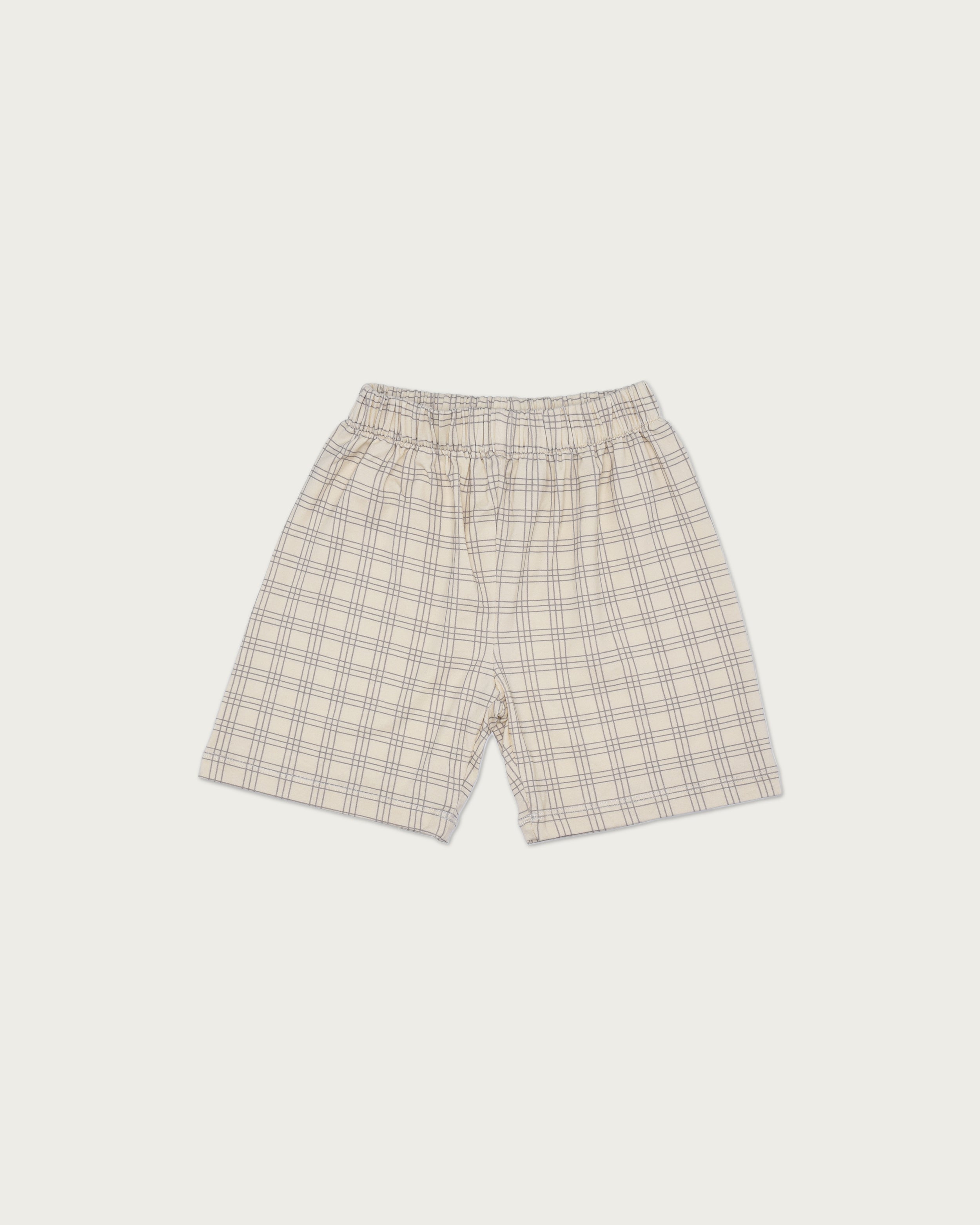 Kid's Boo Short Pants in Gray Plaid