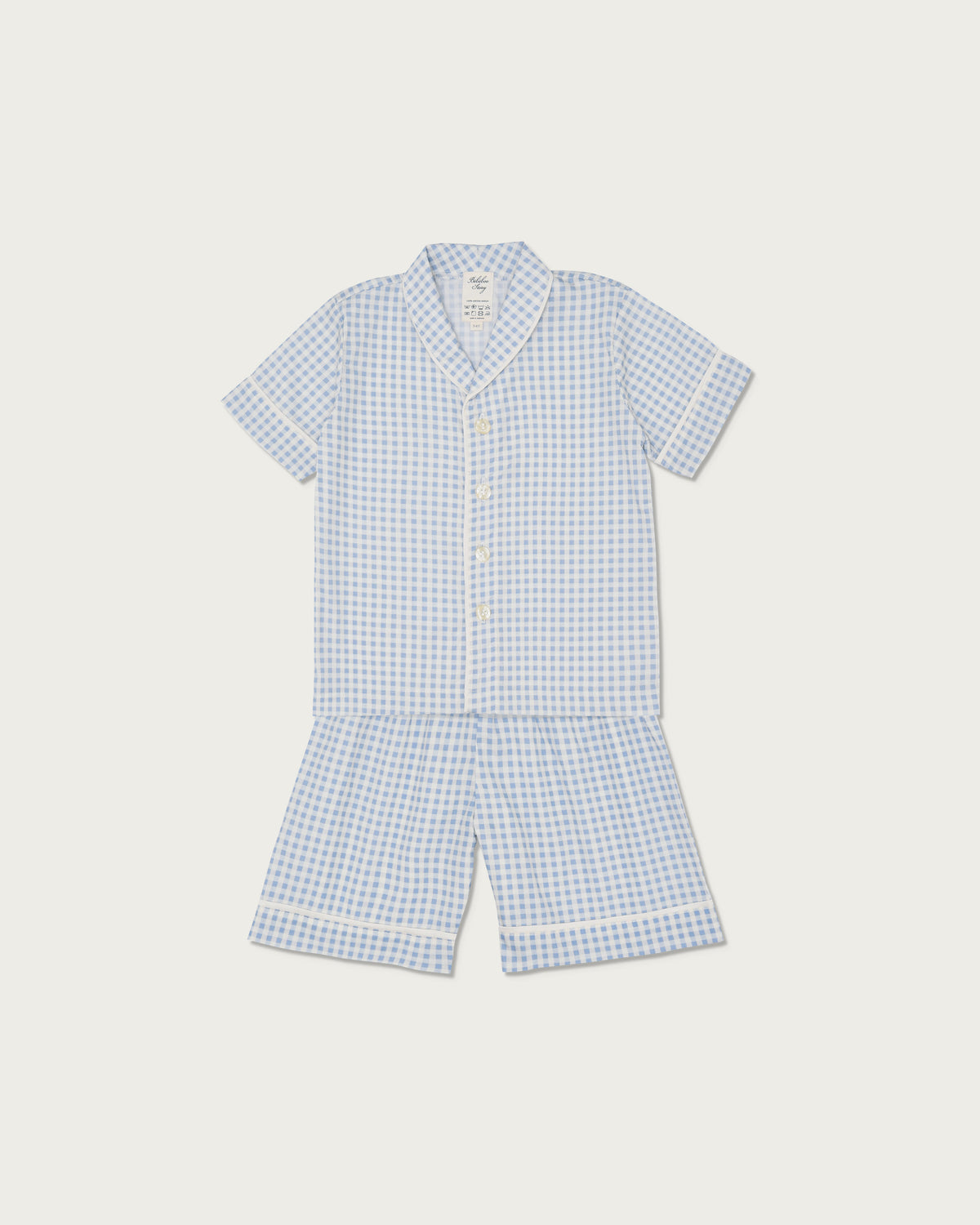 Kid's Classic Short Set in Cloud Gingham