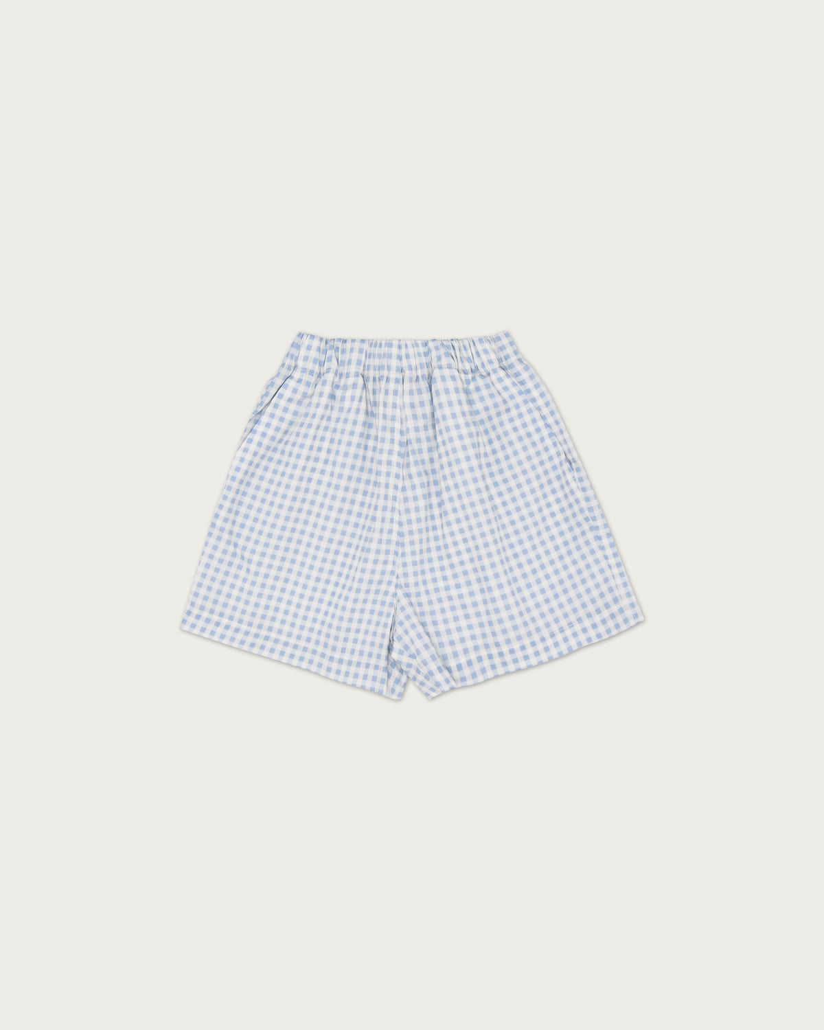 Kid's Summer Short Pants in Cloud Gingham