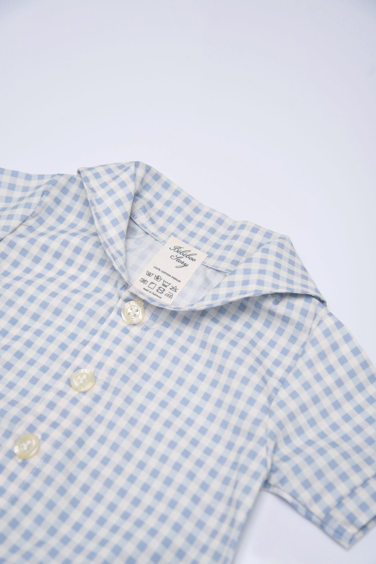 Baby's Francis Onesie in Cloud Gingham
