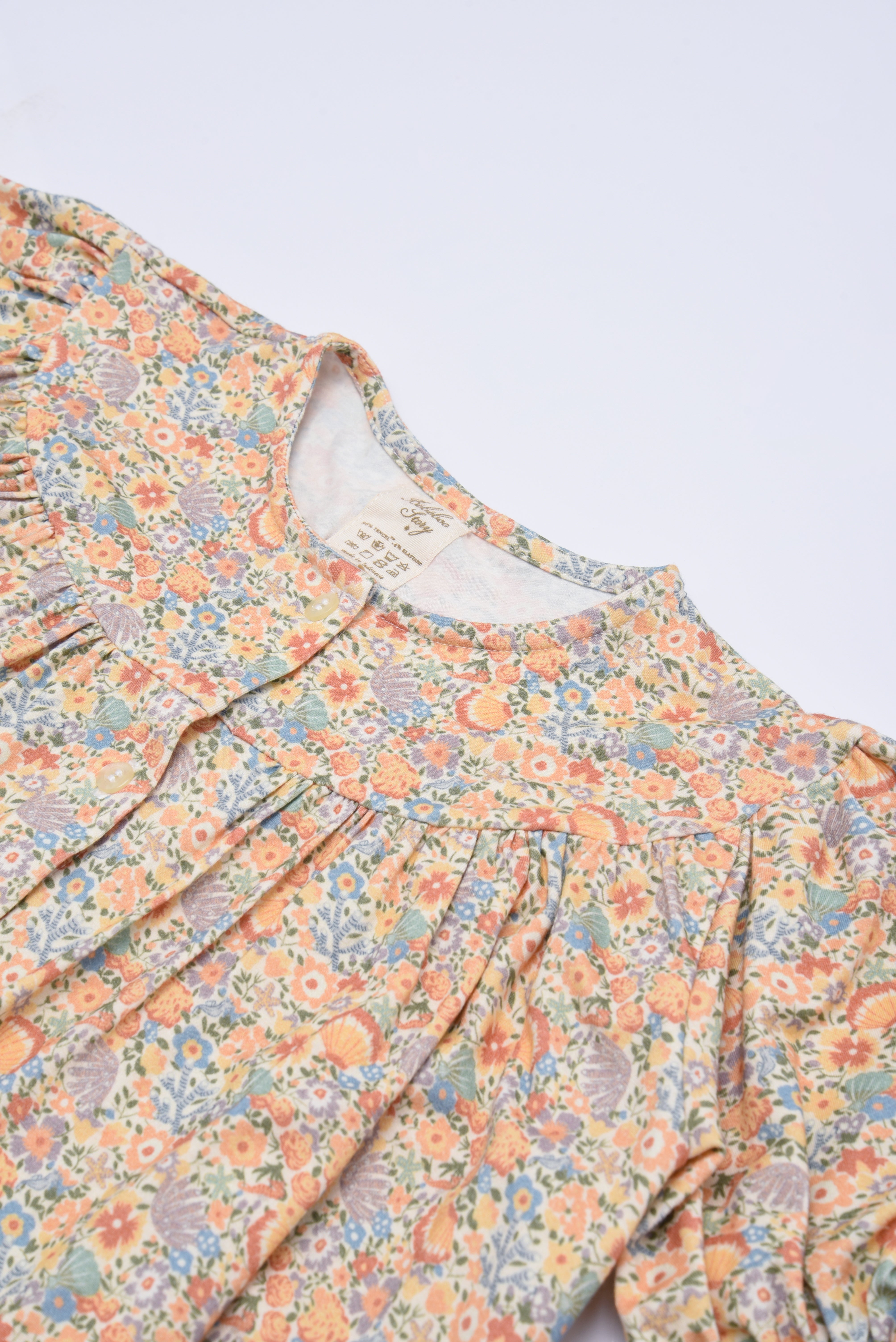 Girl's Gaia Dress in Coralino