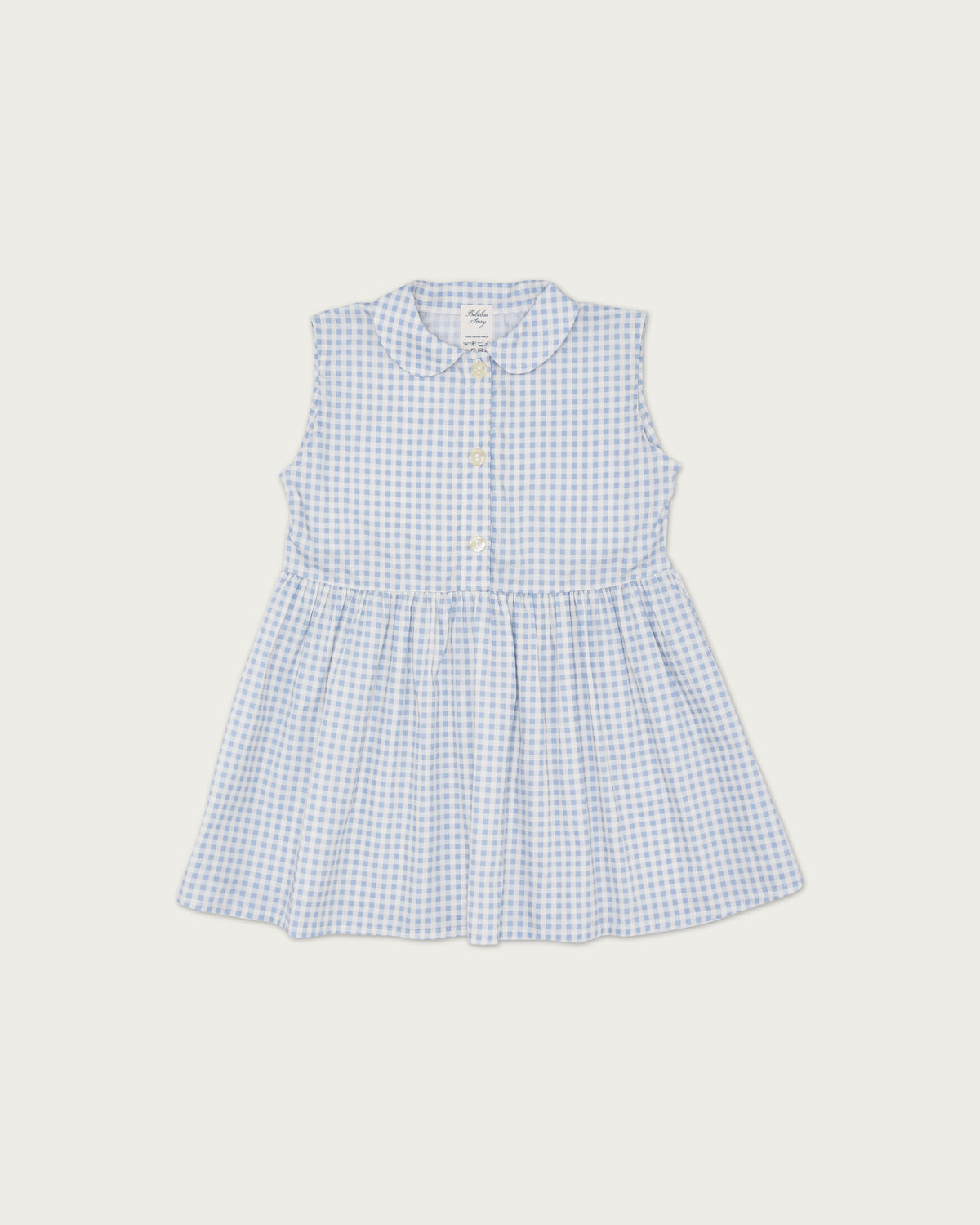 Girl's Penelope Dress in Cloud Gingham