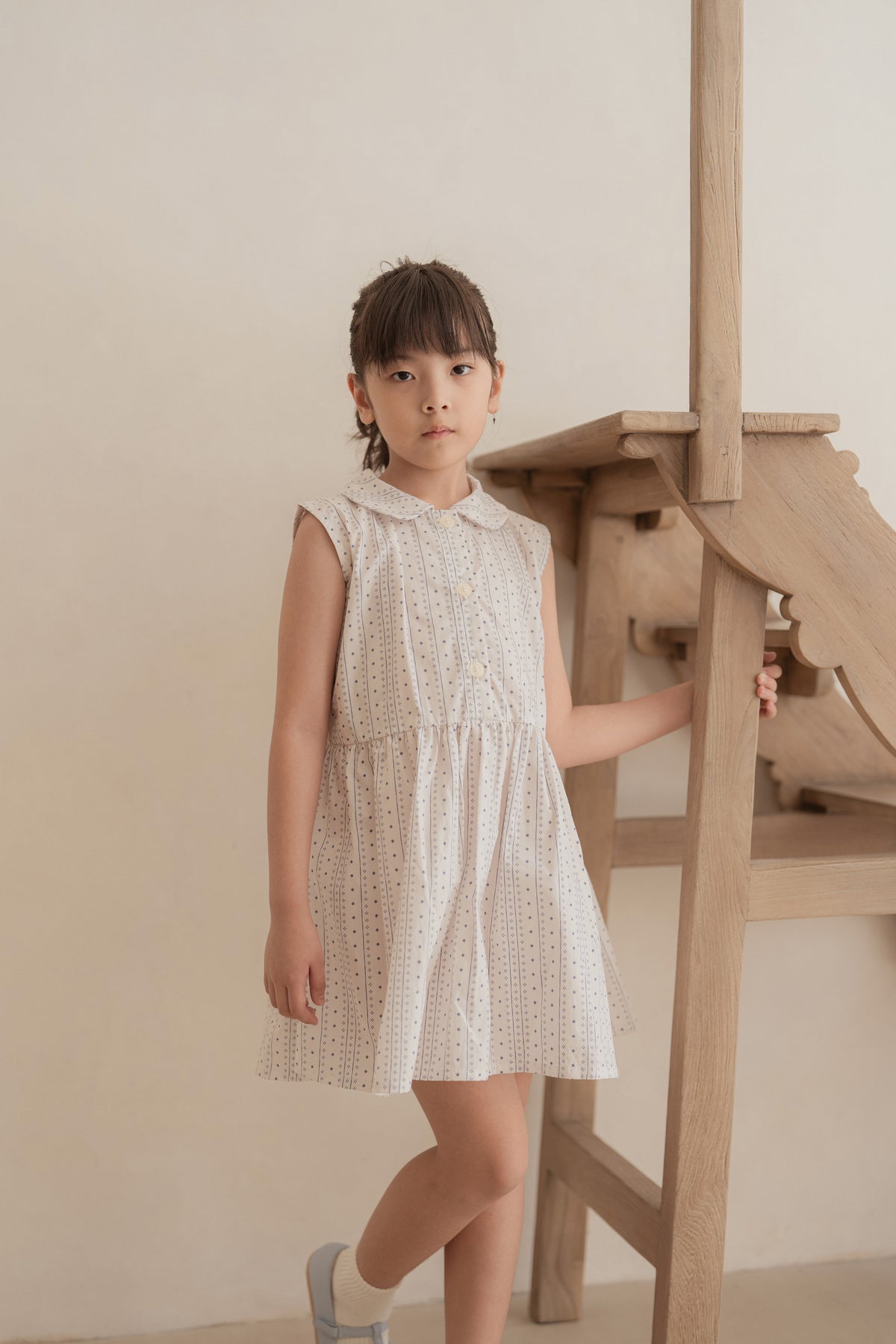 Girl's Penelope Dress in Morning Dew