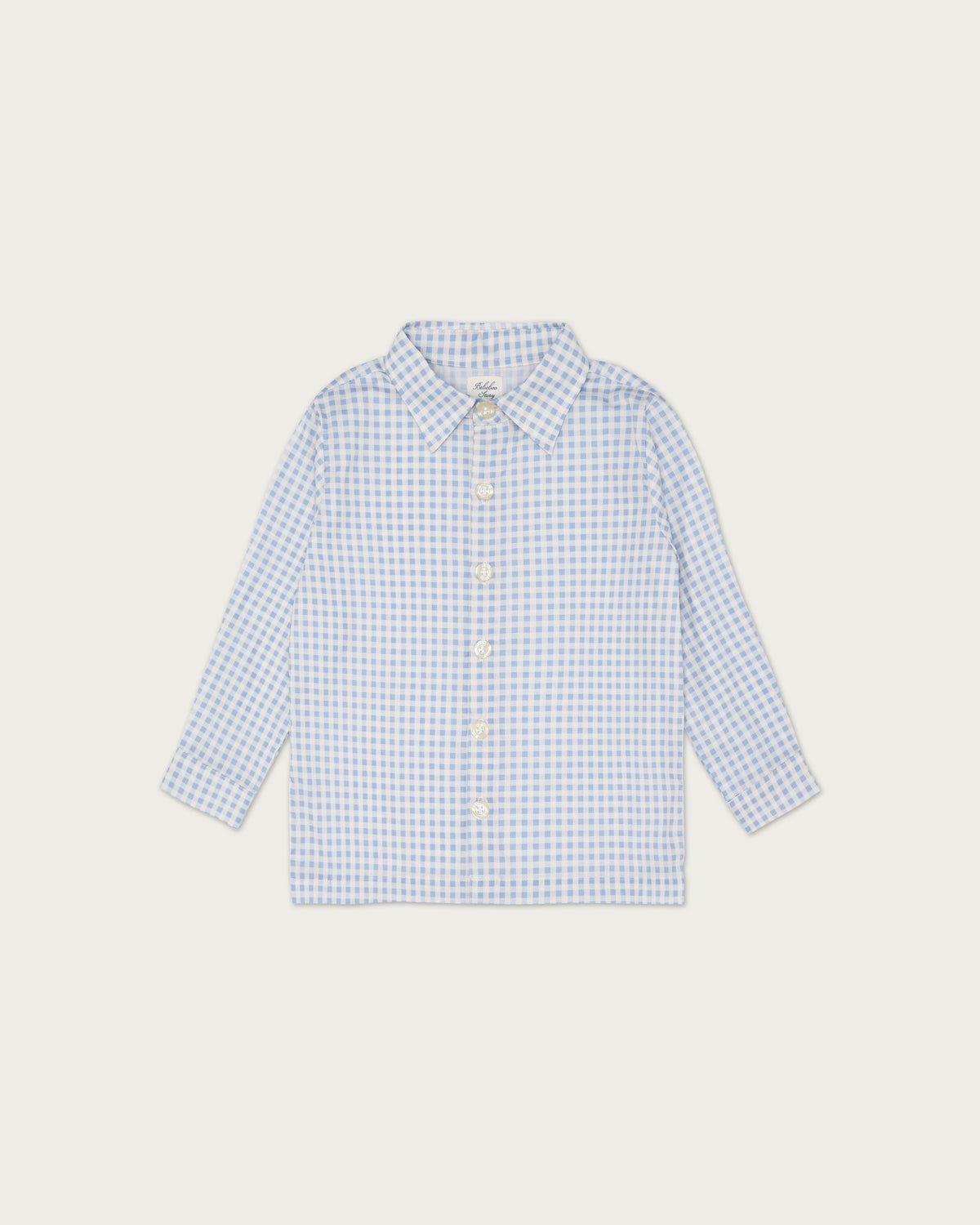 Kid's Essential Long Sleeve Top in Cloud Gingham