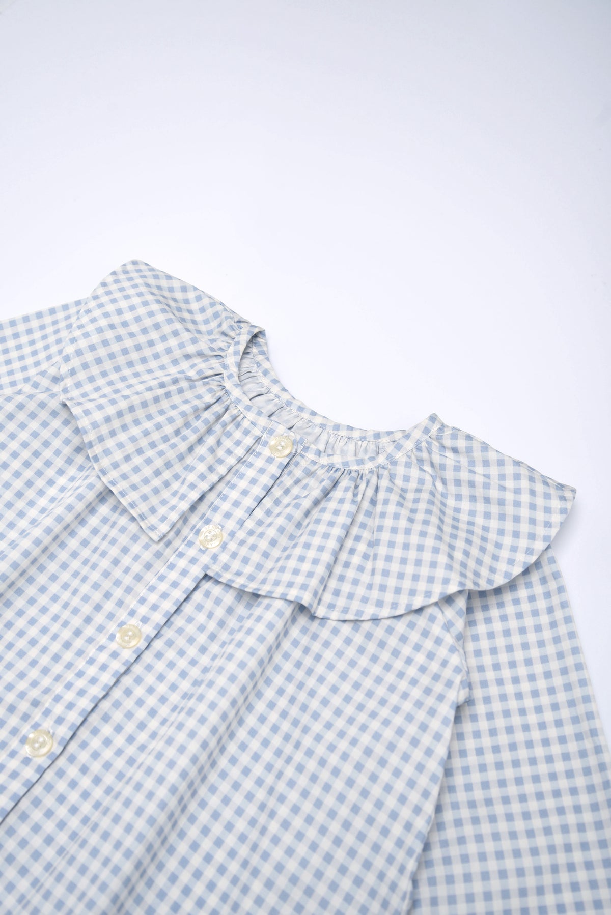 Girl's Tilly Set in Cloud Gingham