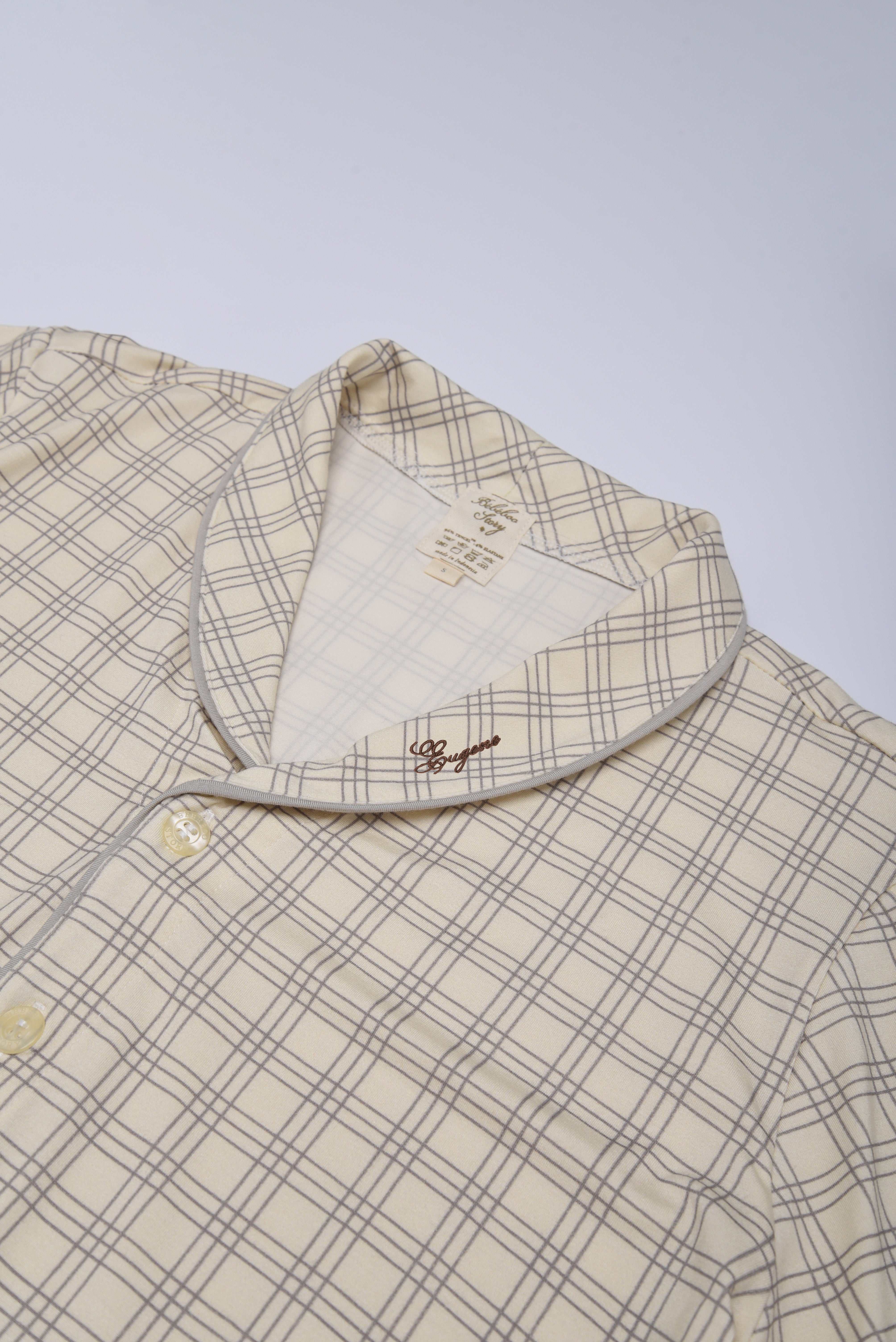 Woman’s Classic Short Set in Gray Plaid