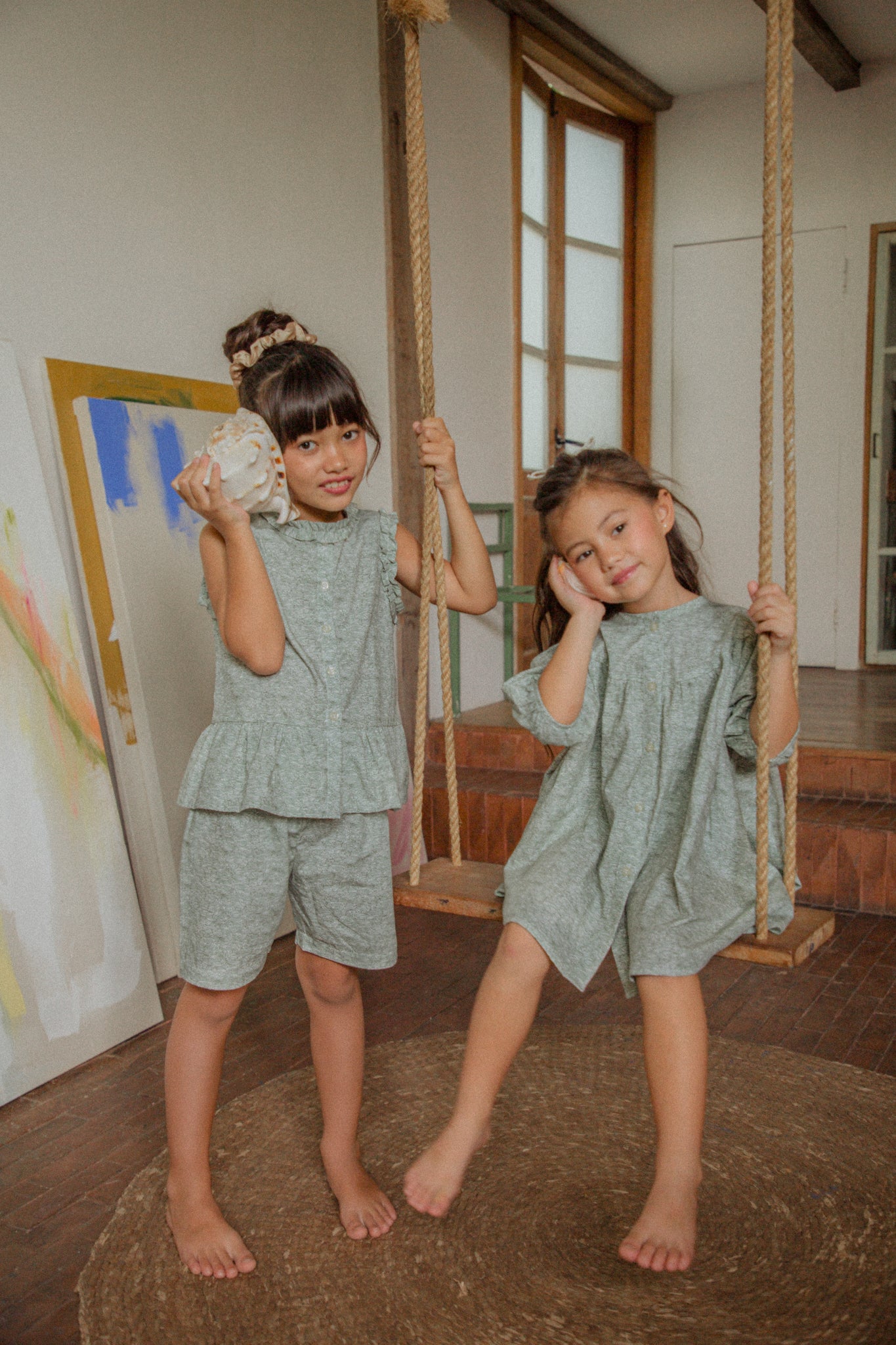 Girl's Mira Top in Tidal