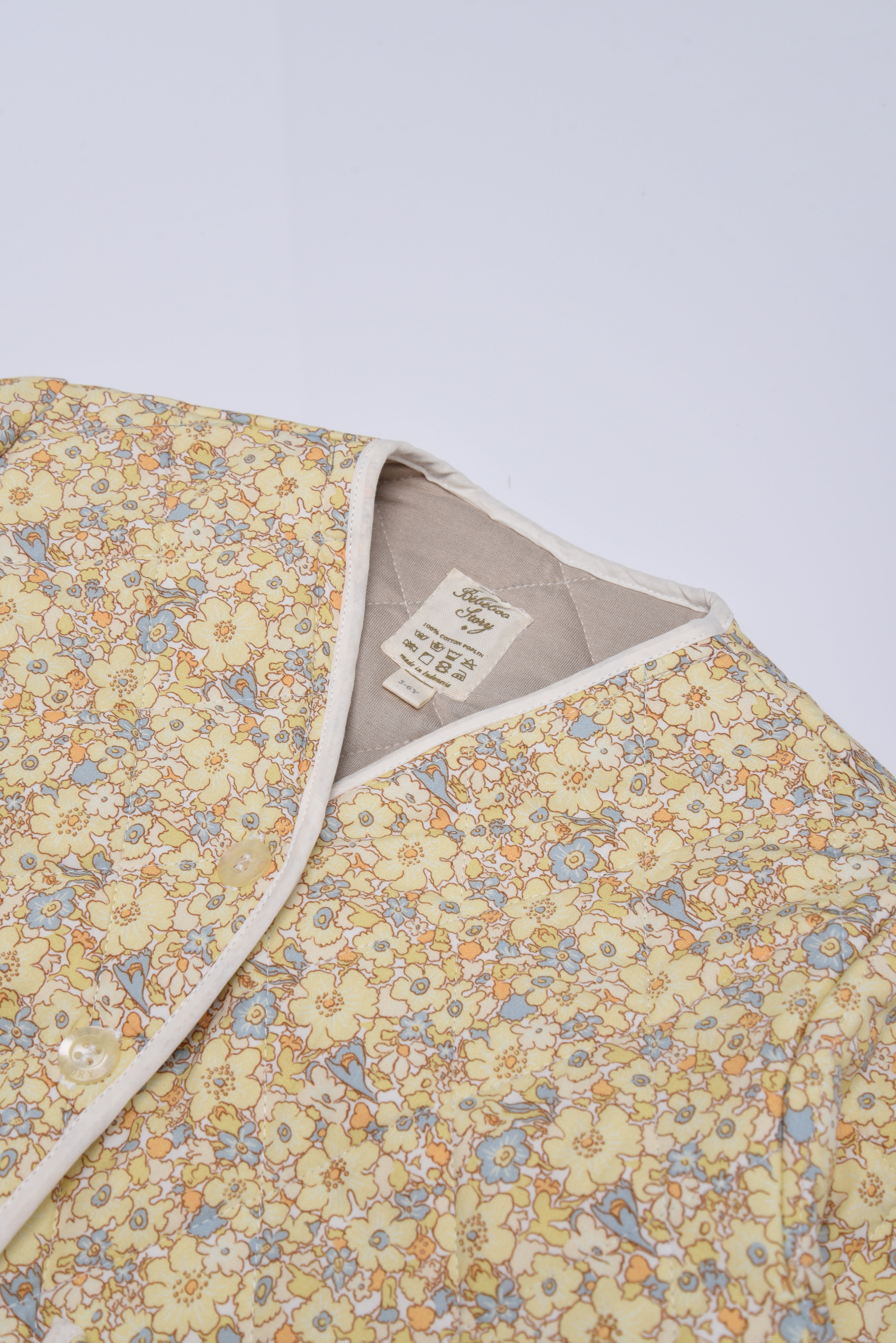 Kid's Quilted Jacket in Marigold