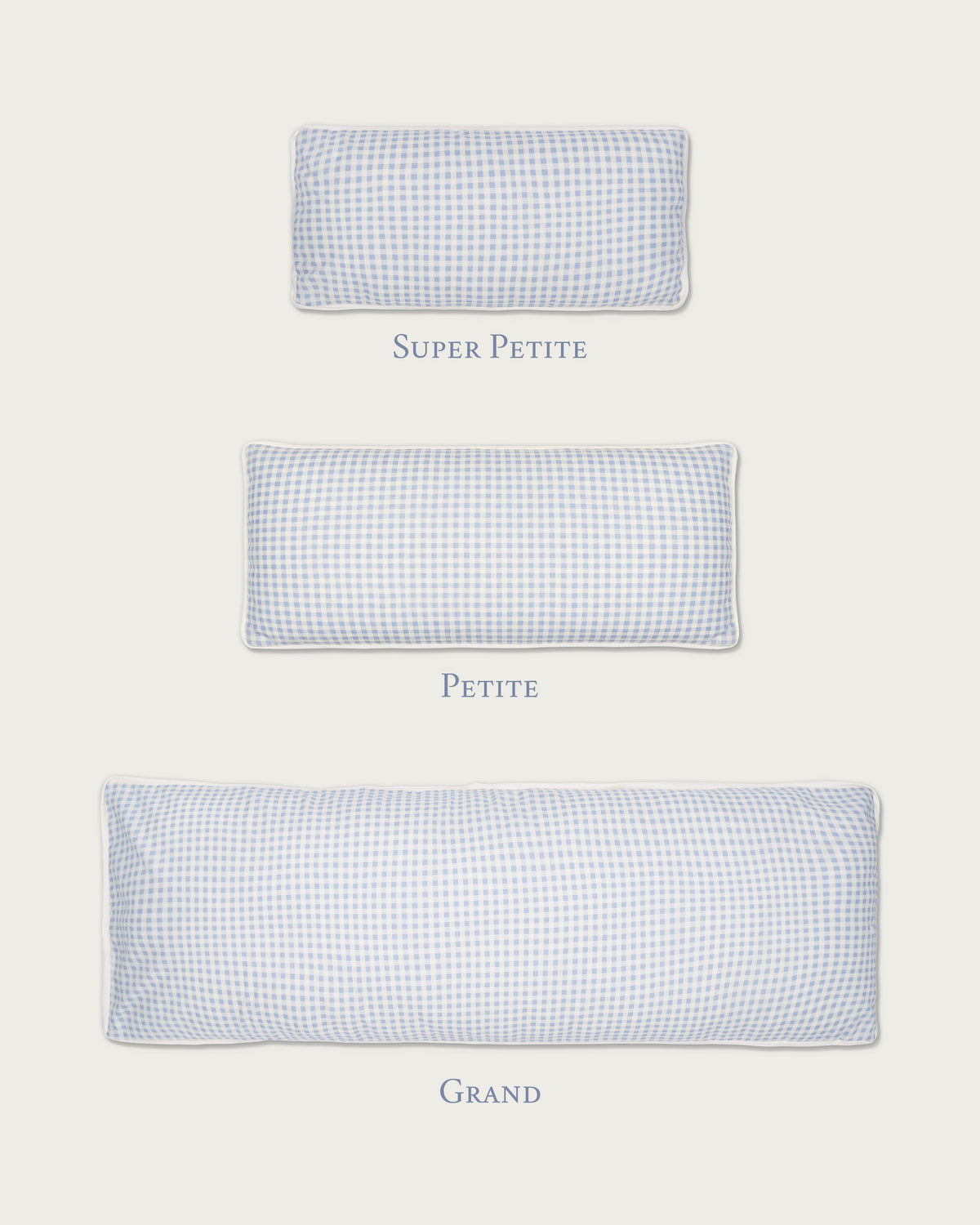 Grand Cuddle Pillow in Cloud Gingham