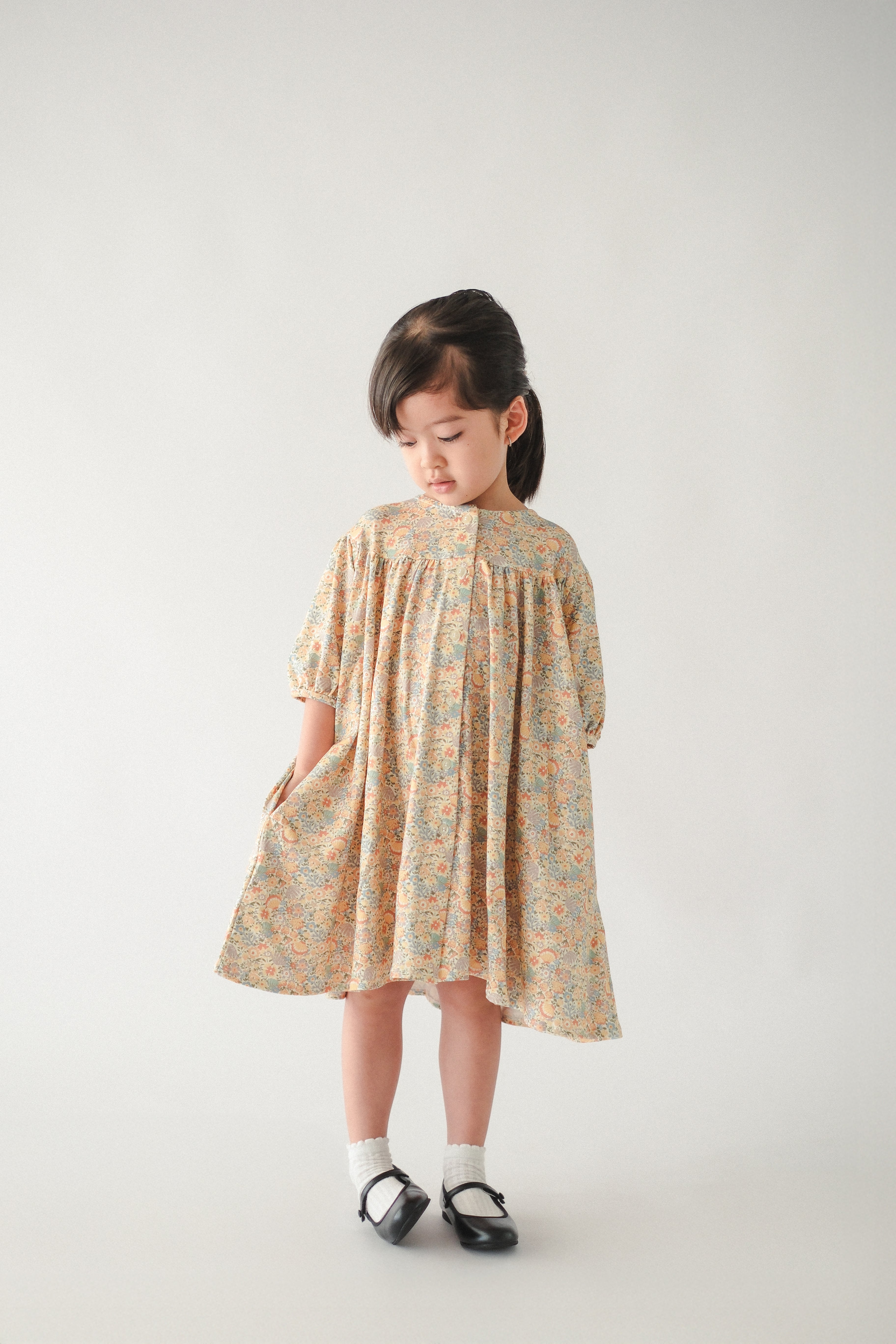 Girl's Gaia Dress in Coralino