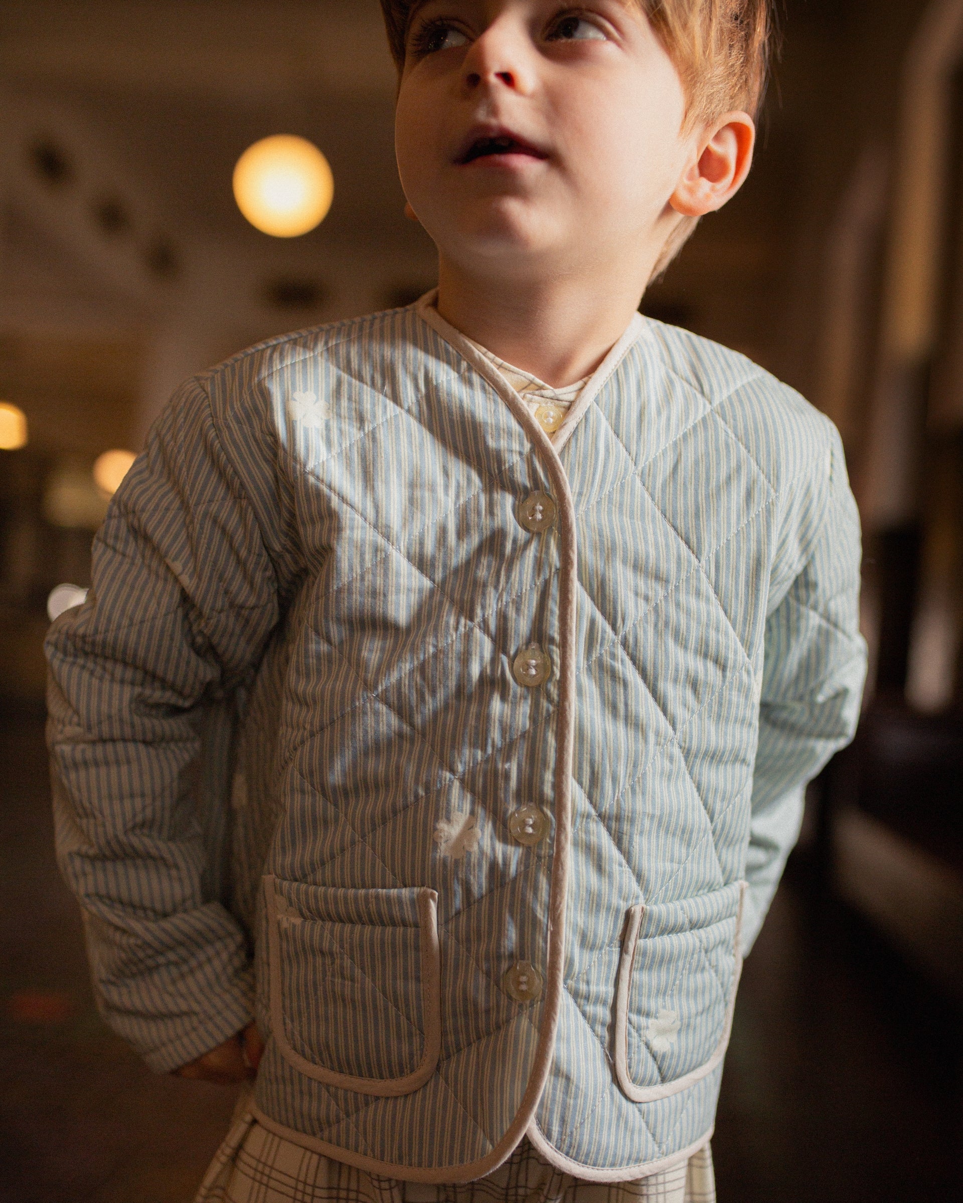 Kid's Quilted Jacket in Lucky Charm