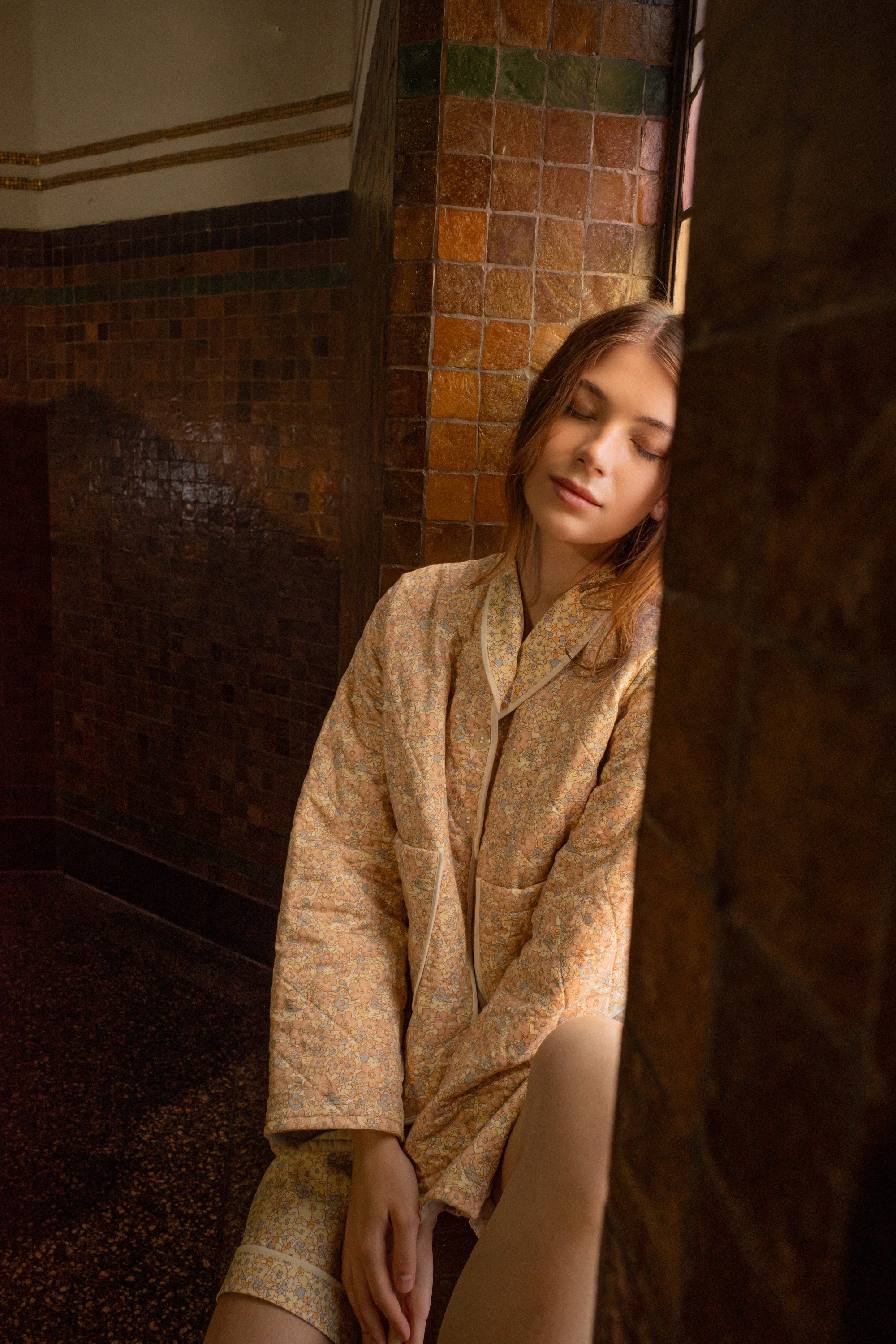 Woman’s Quilted Jacket in Rosy