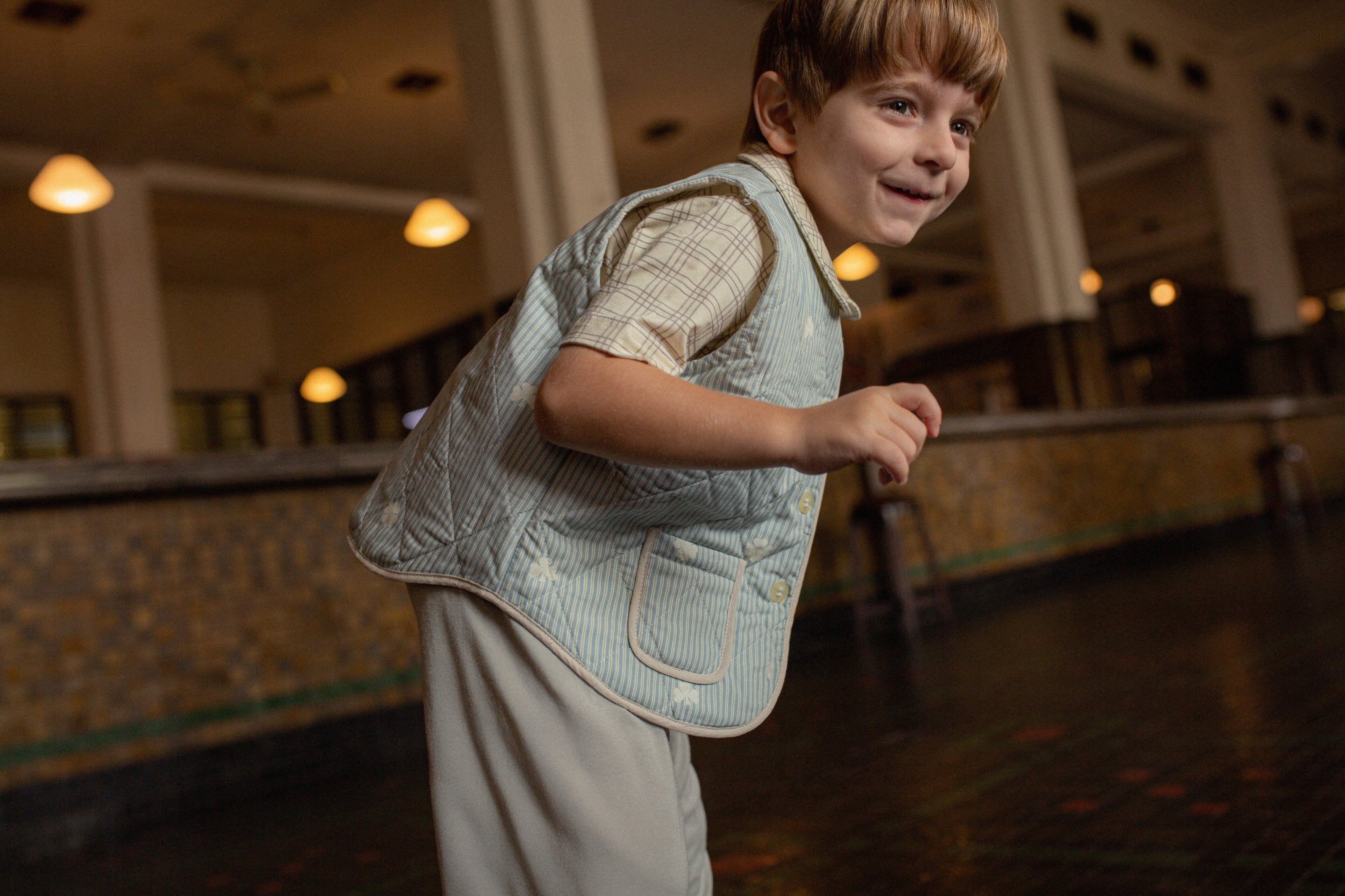 Kid's Quilted Vest in Lucky Charm