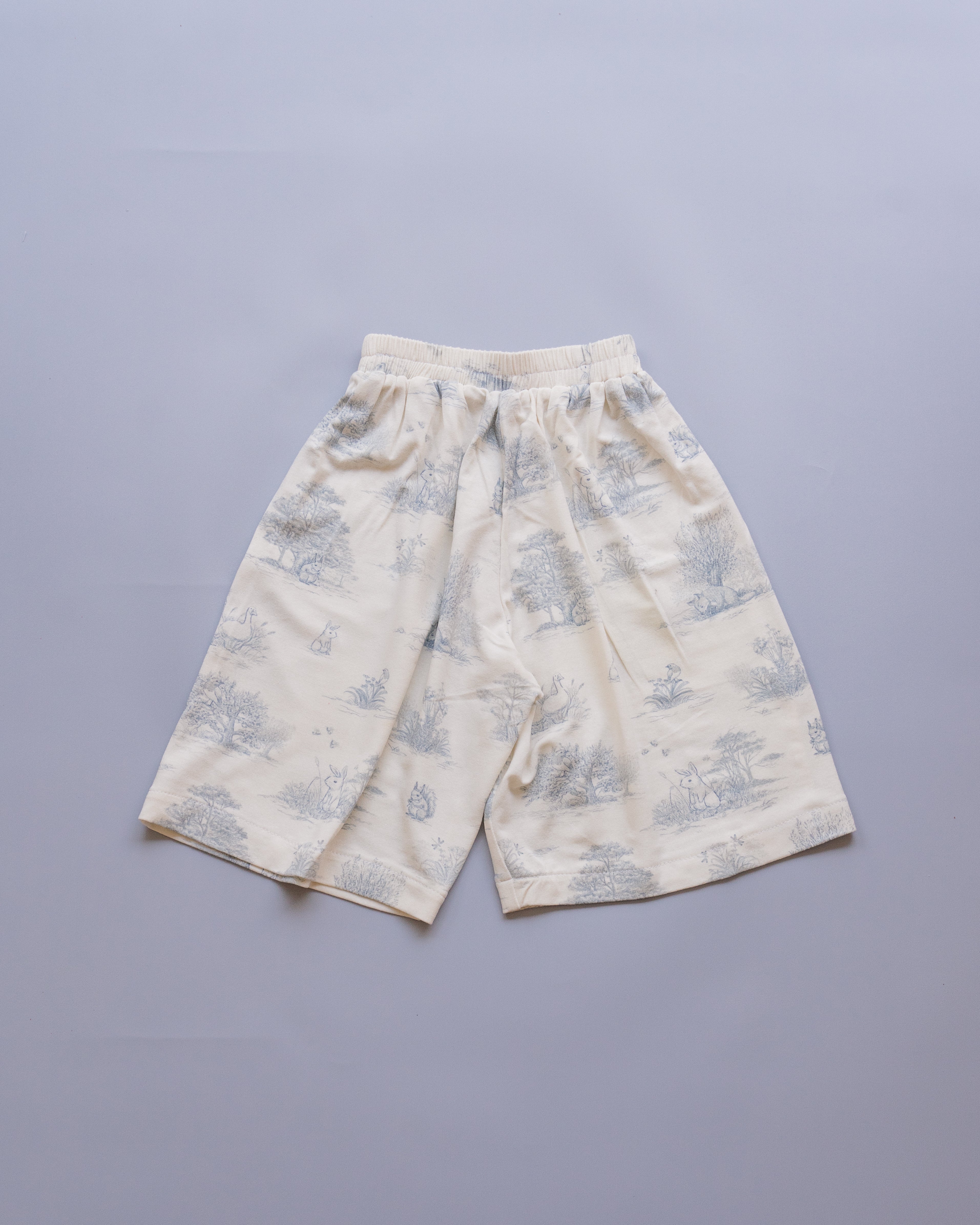 Kid's Boo Short Pants in Secret Garden Blue