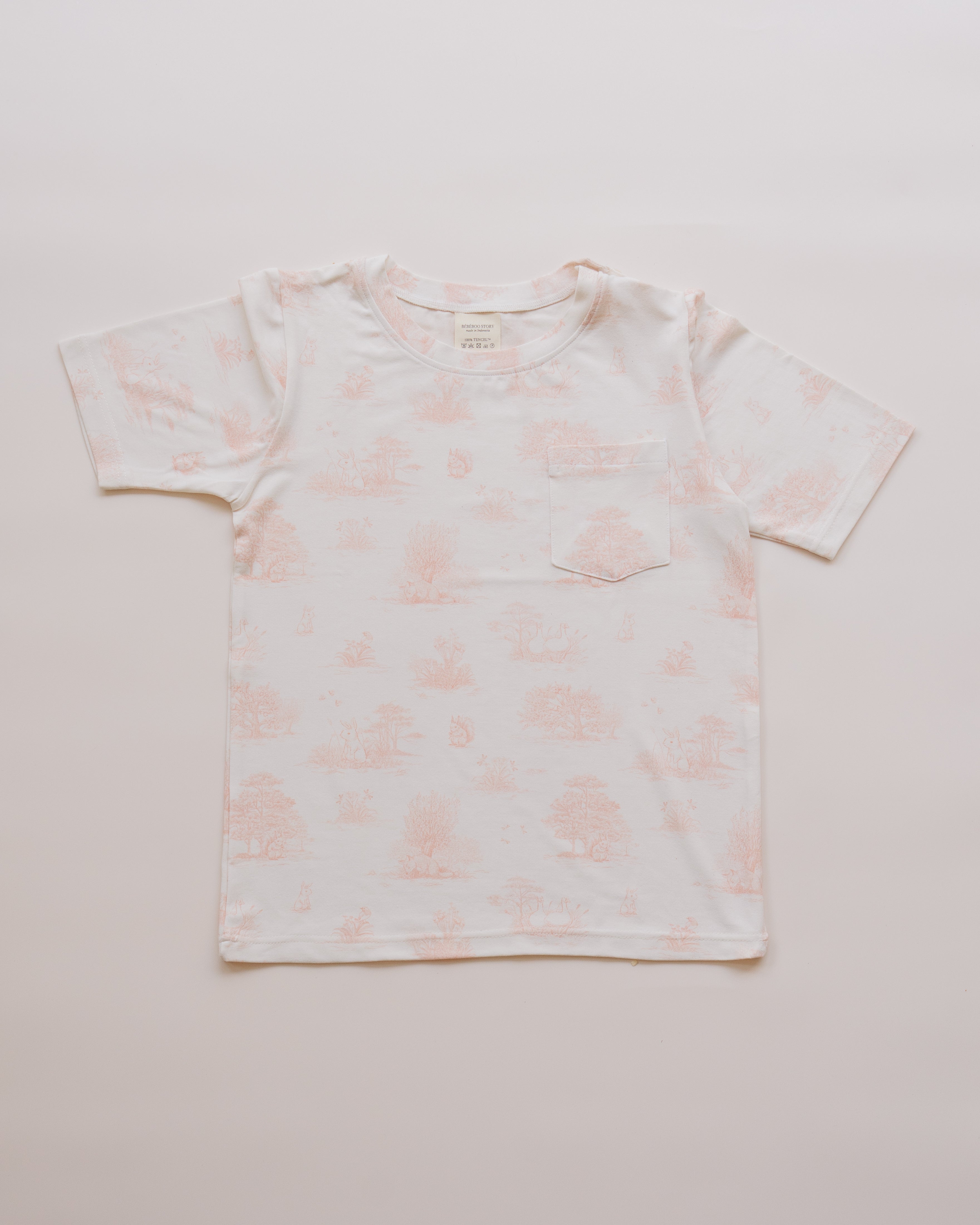 Kid's Boo Short Sleeve Top in Secret Garden Blush