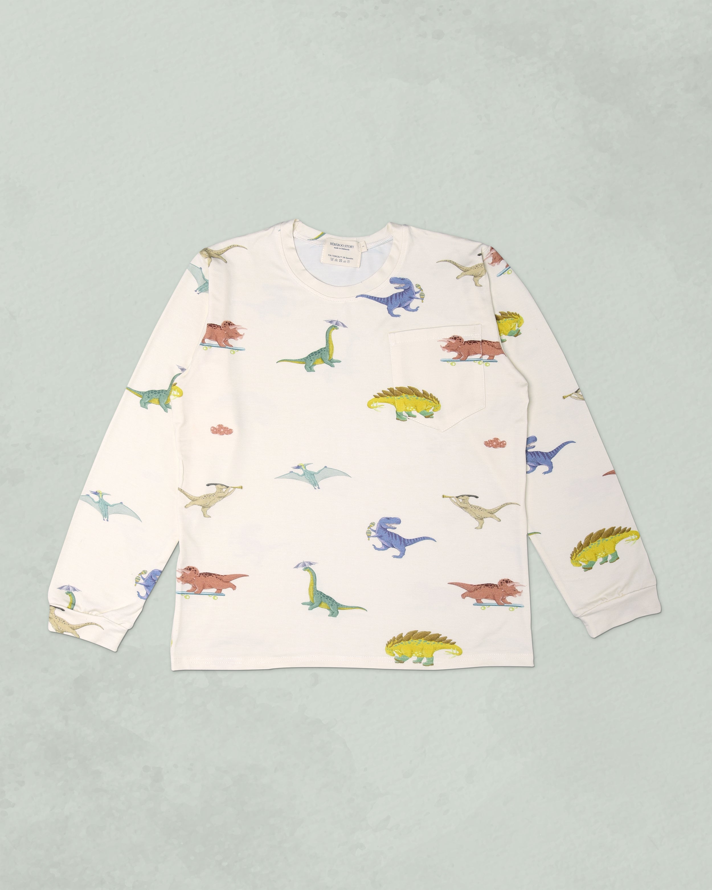 Unisex Adult's Boo Long Sleeve Top in Dinosarium