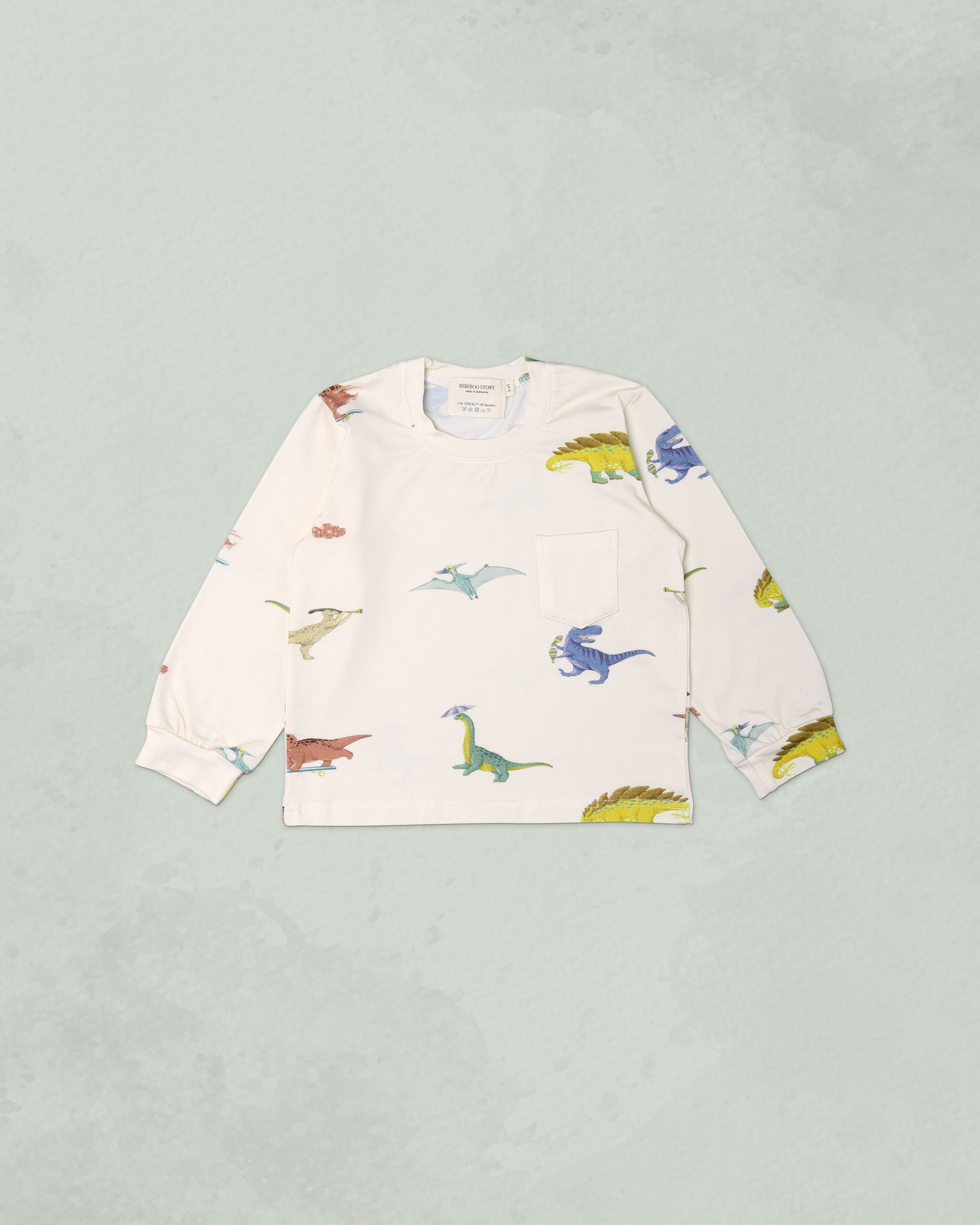 Kid's Boo Long Sleeve Top in Dinosarium