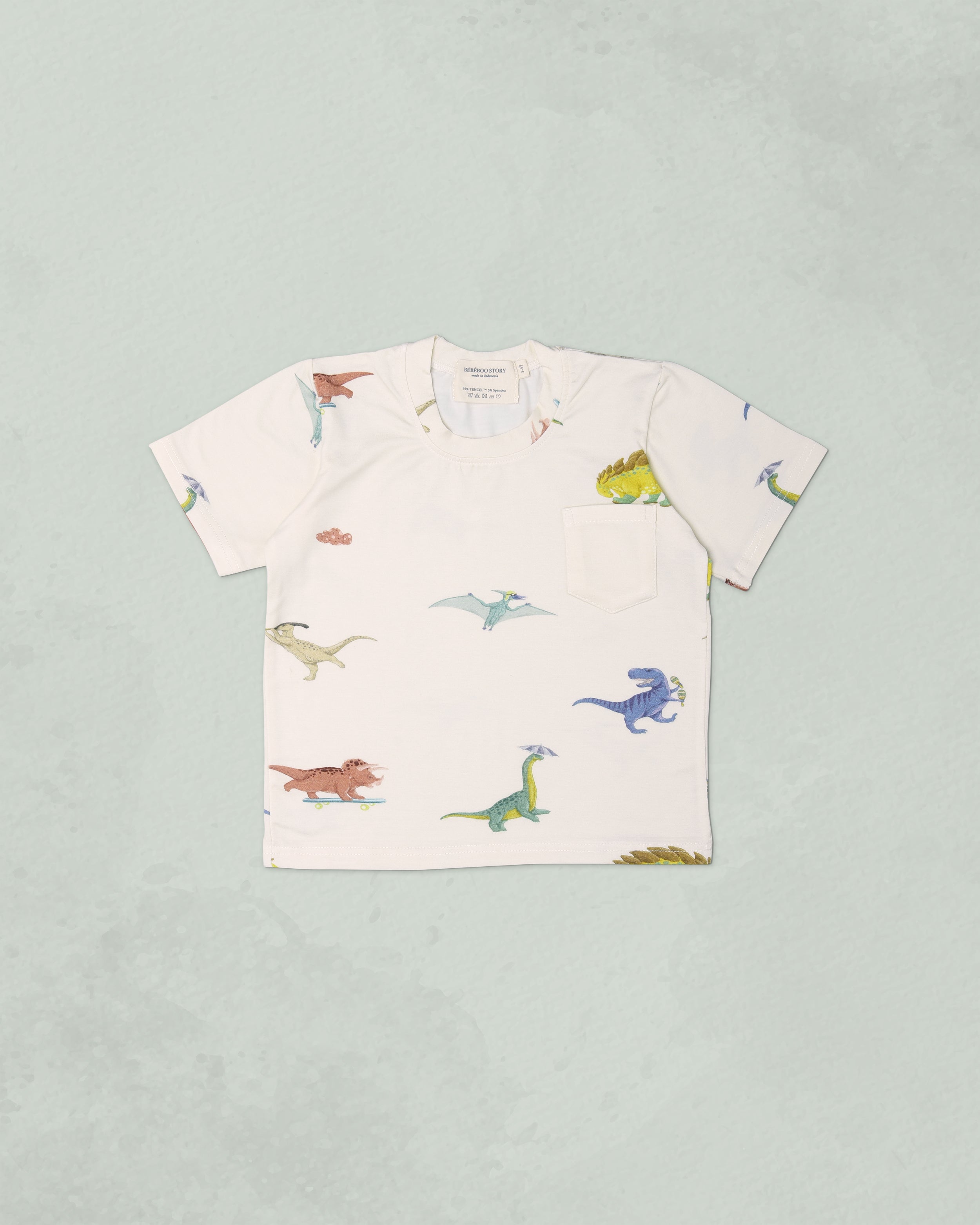 Kid's Boo Short Sleeve Top in Dinosarium