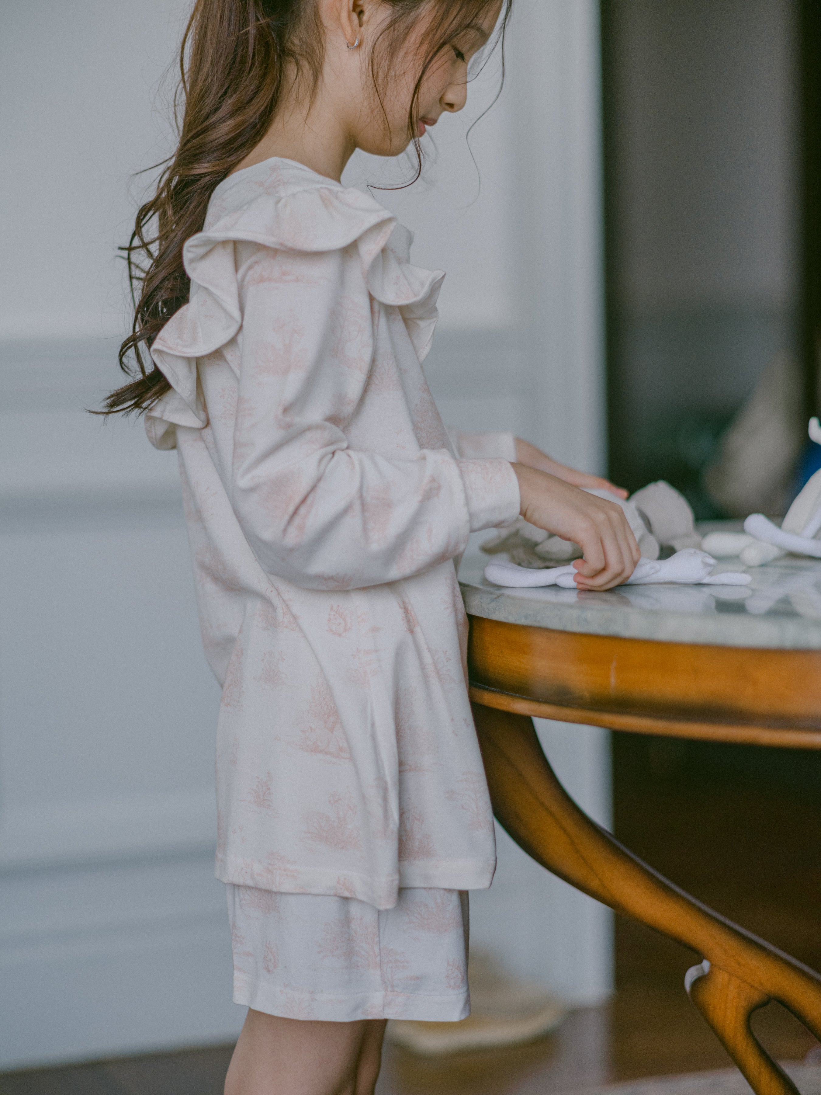 Girl's Lucy Top in Secret Garden Blush