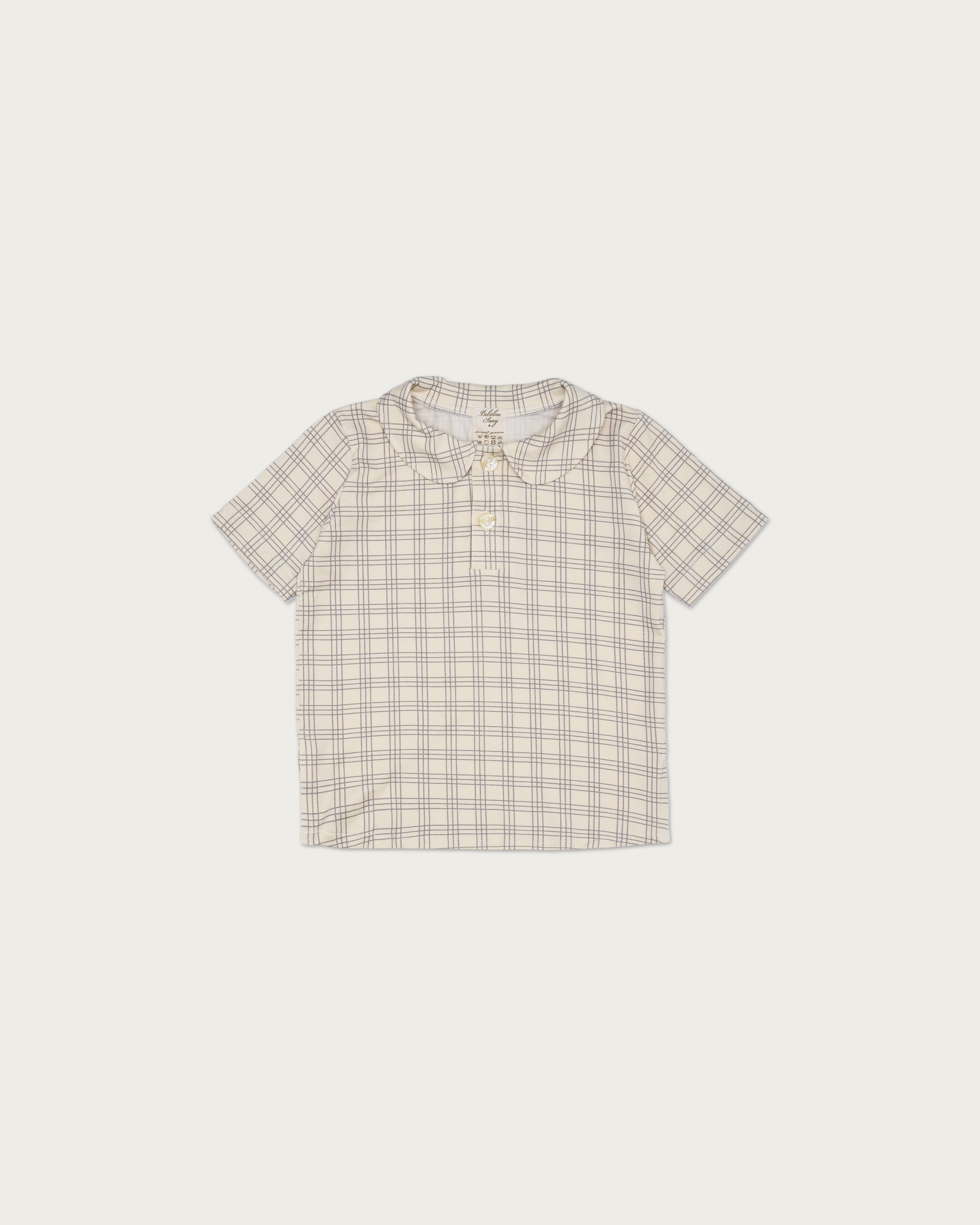 Boy's Ed Top in Gray Plaid