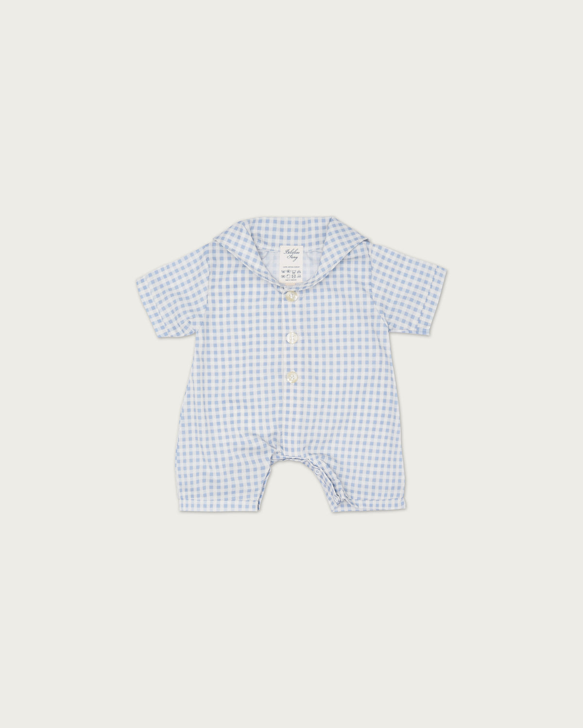 Baby's Francis Onesie in Cloud Gingham