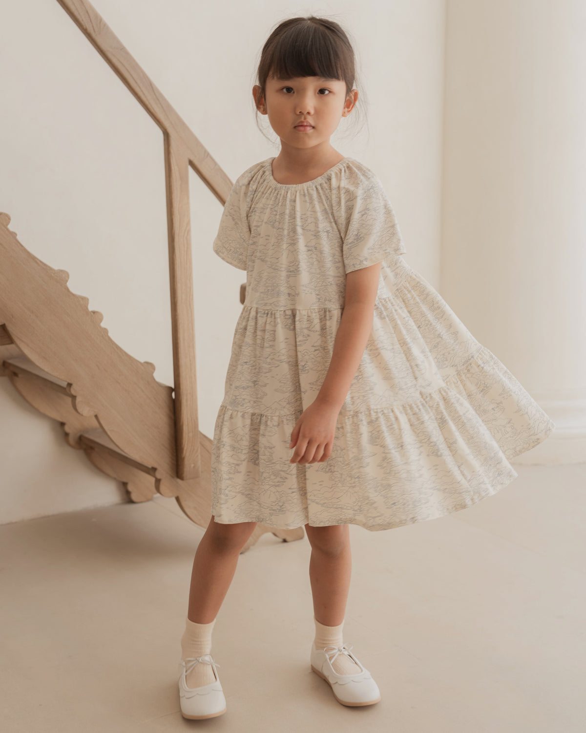 Girl's Abby Dress in Everflow