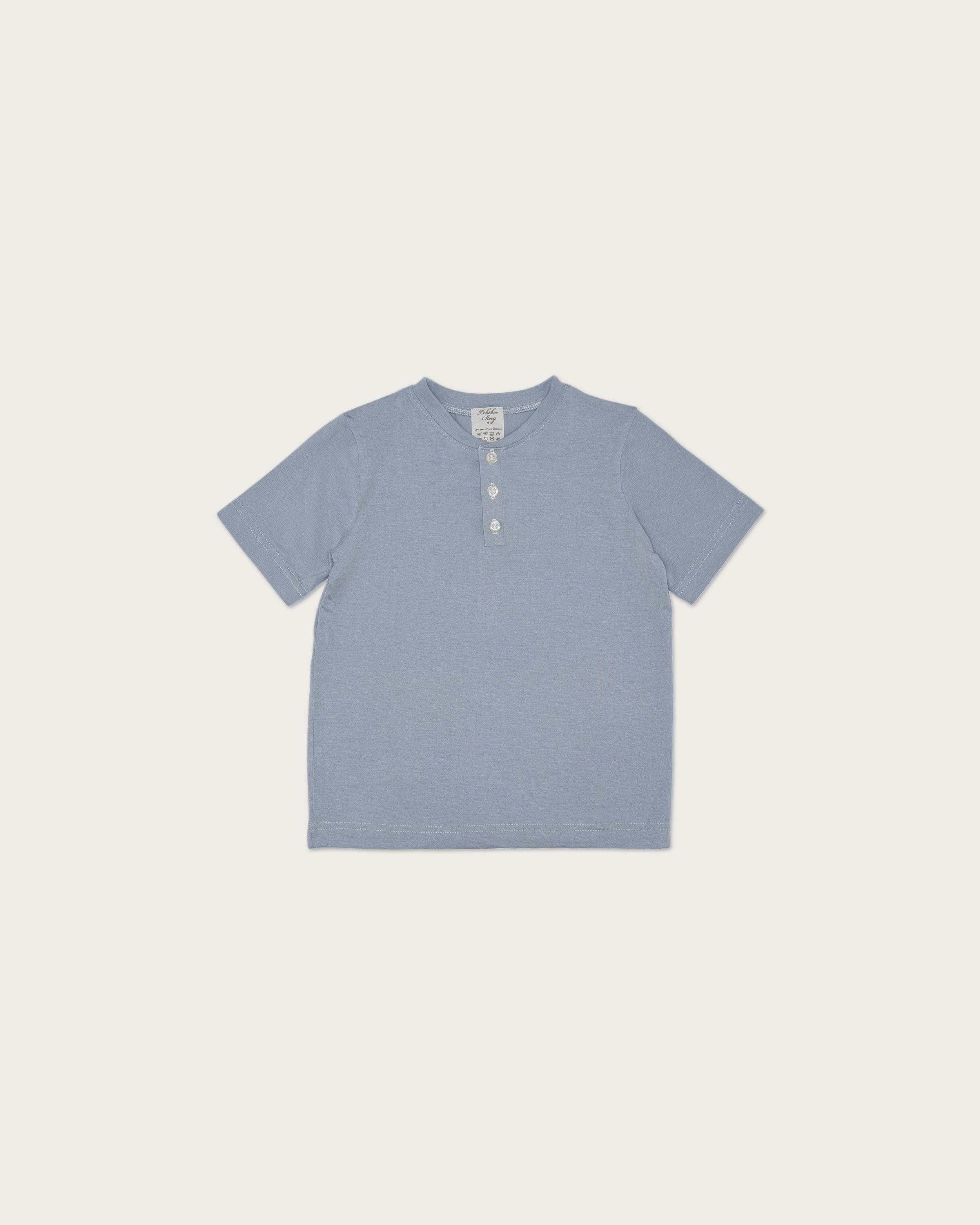 Kid's Leon Top in Faded Denim