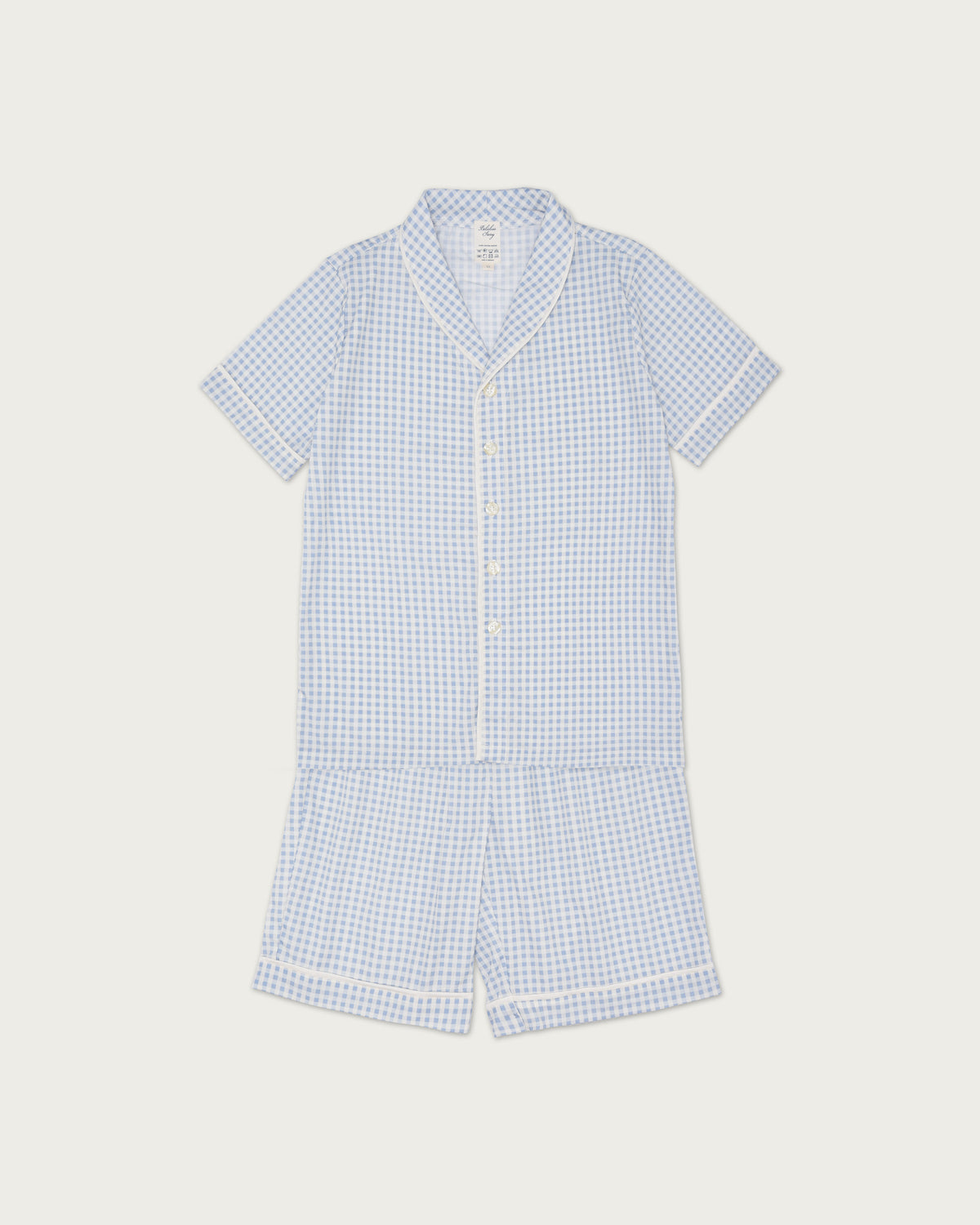 Man's Classic Short Set in Cloud Gingham
