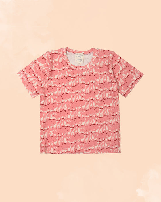 Kid's Boo Short Sleeve Top in À La Fête Pink