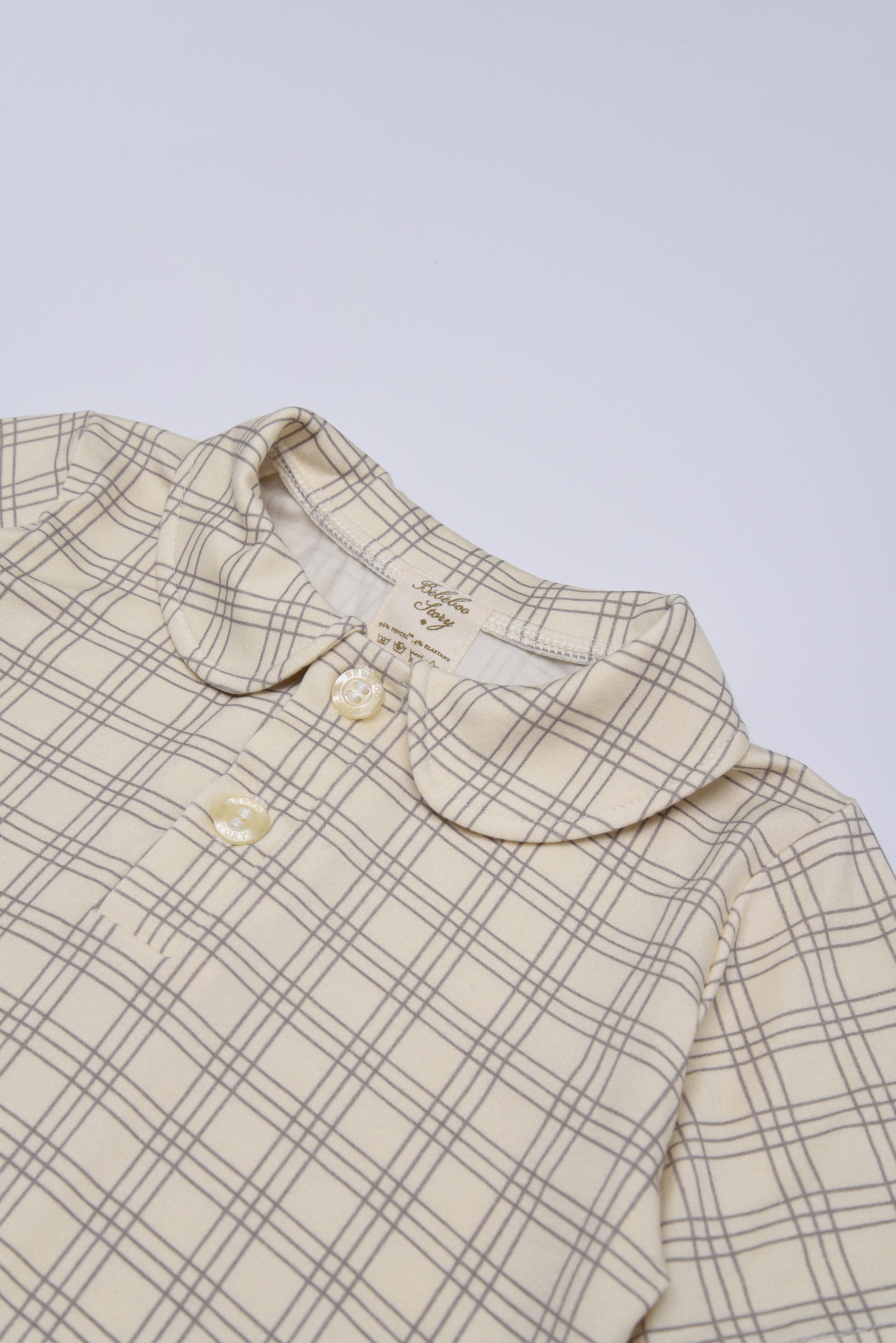 Boy's Ed Top in Gray Plaid