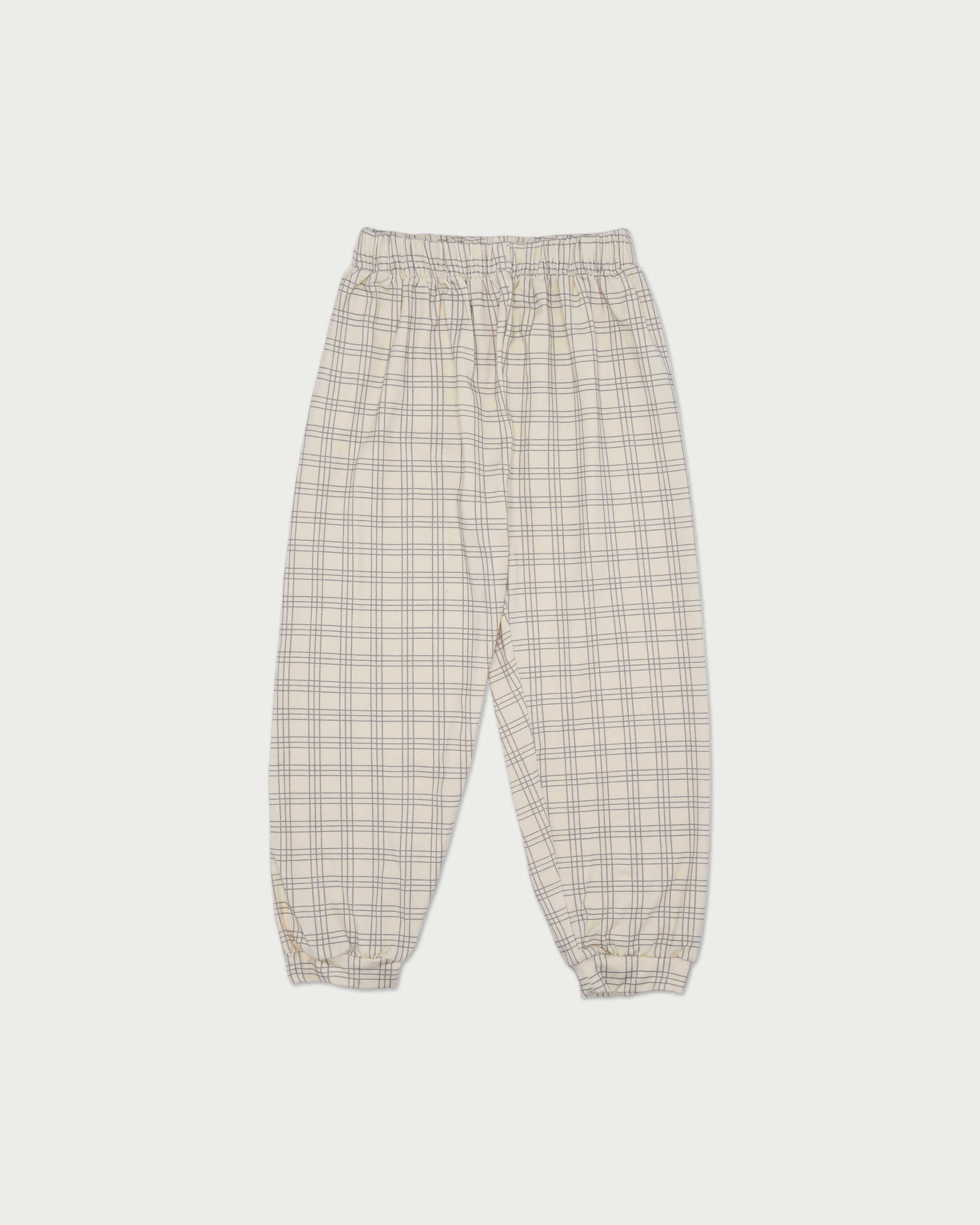 Kid's Boo Long Pants in Gray Plaid