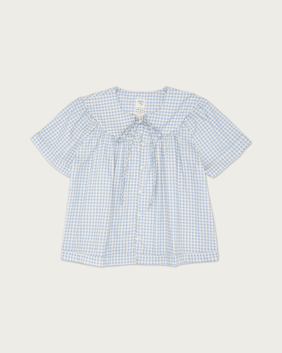 Woman's Poesie Top in Cloud Gingham