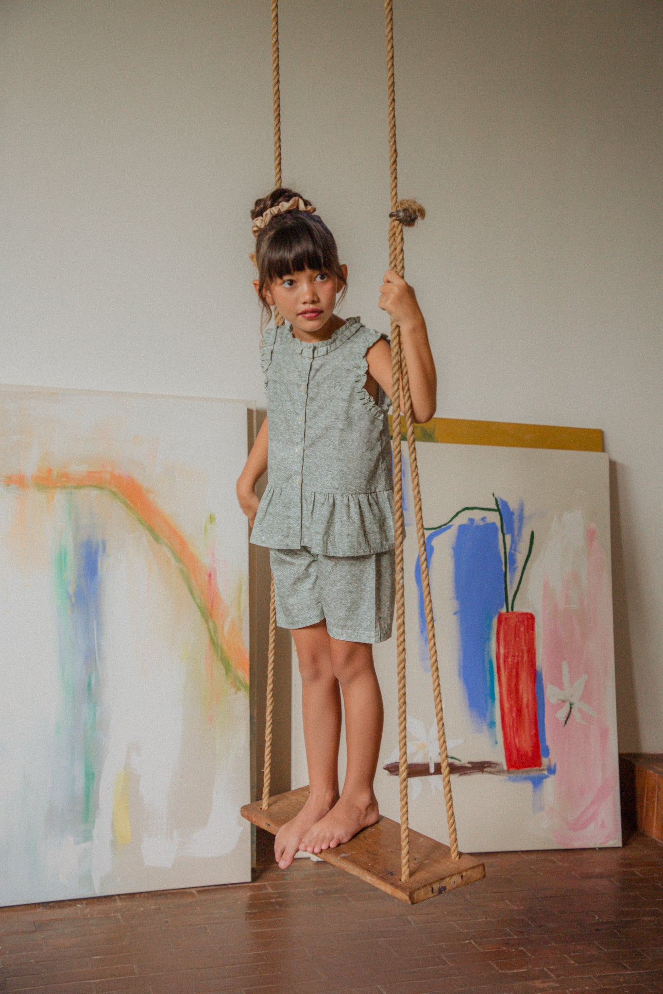 Girl's Mira Top in Tidal