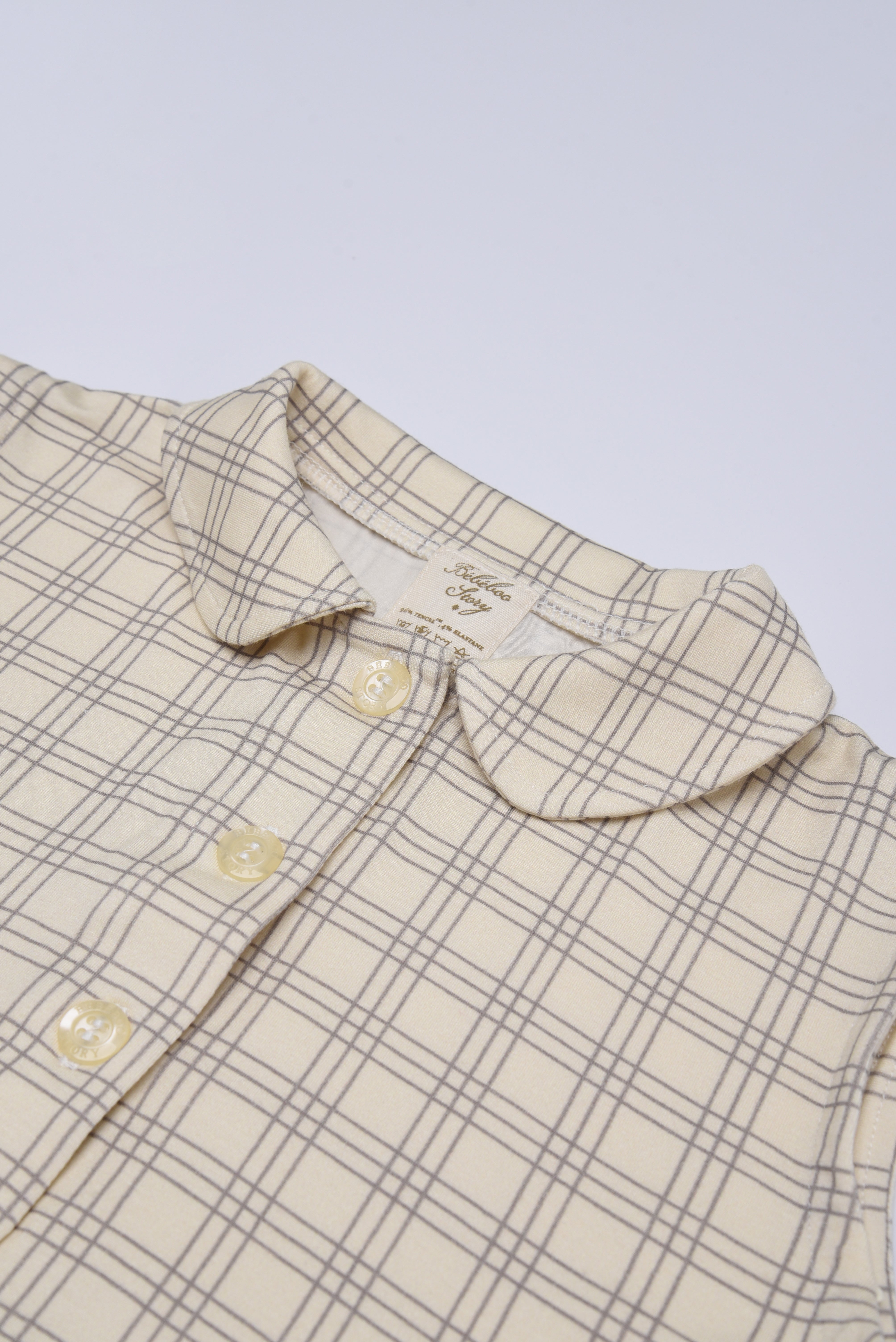 Girl's Penelope Dress in Gray Plaid