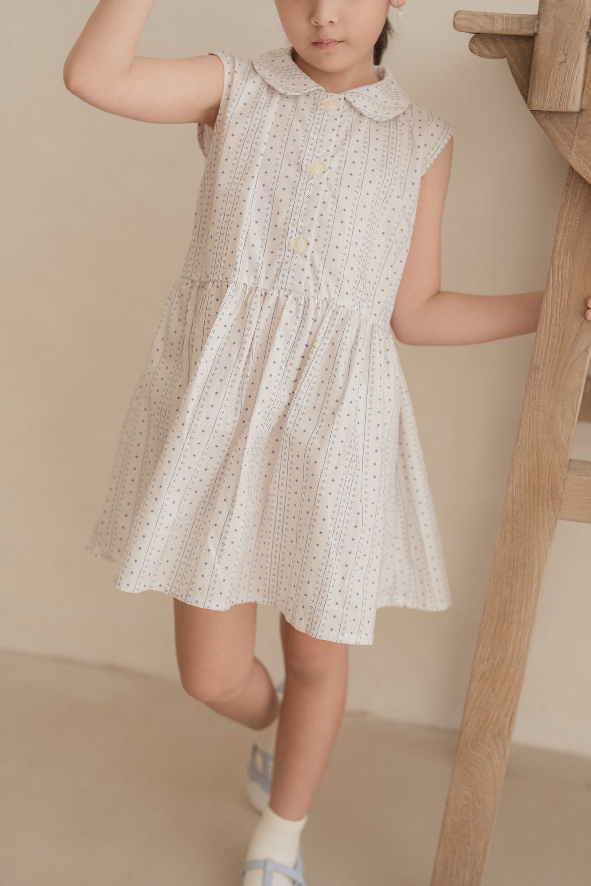 Girl's Penelope Dress in Morning Dew