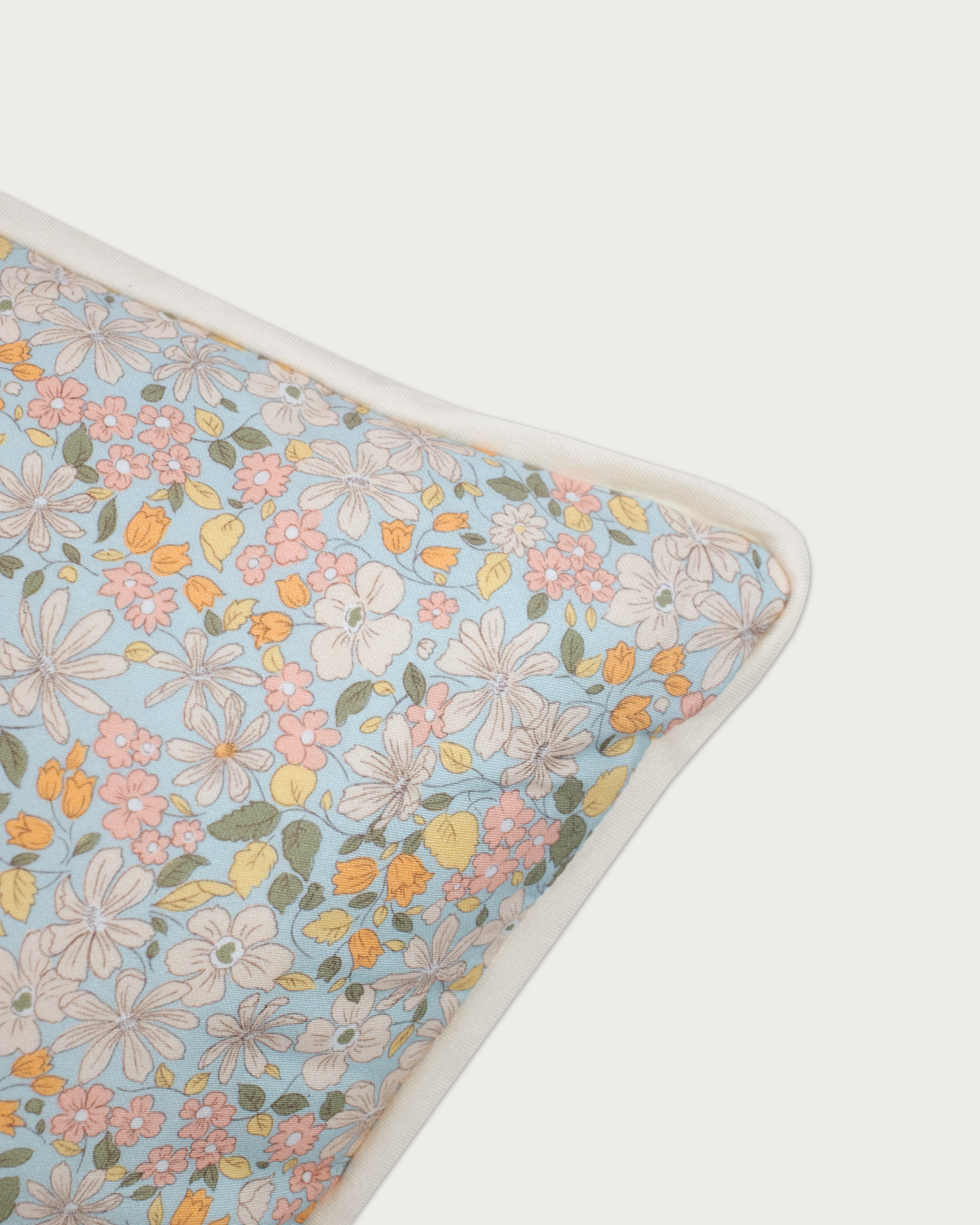 Petite Cuddle Pillow in Blue Daisy