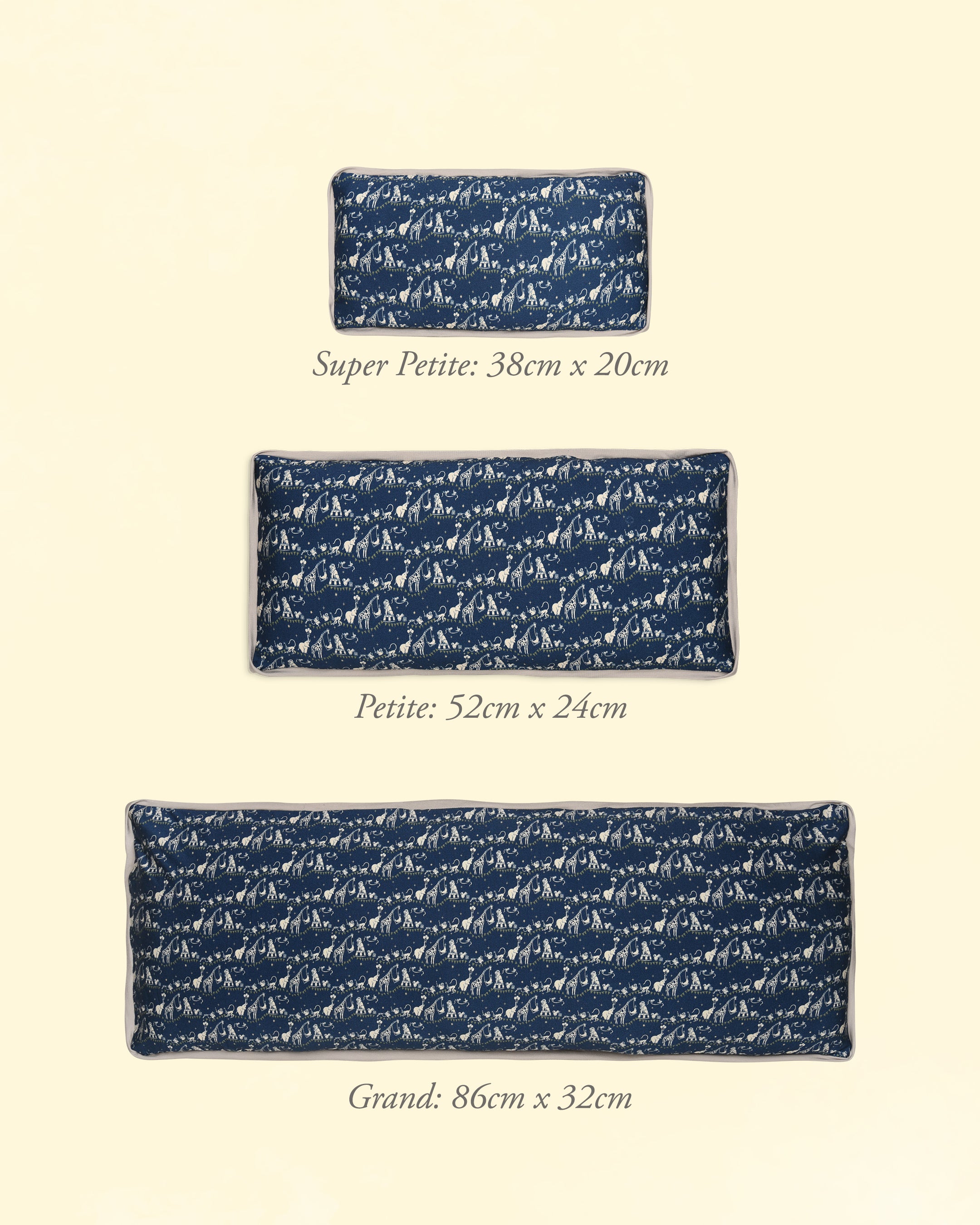 Petite Cuddle Pillow in À La Fête Navy