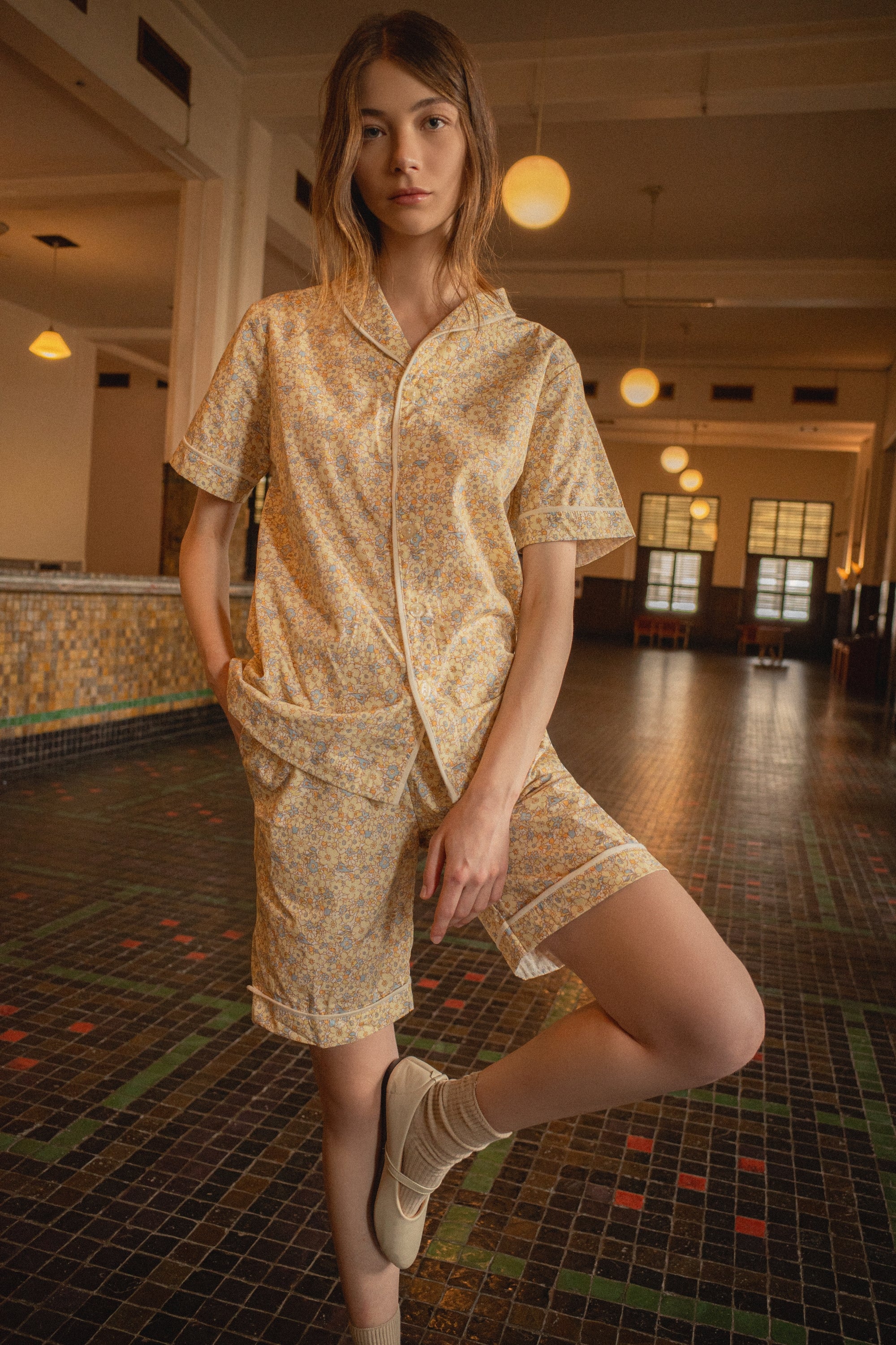 Woman’s Classic Short Set in Marigold