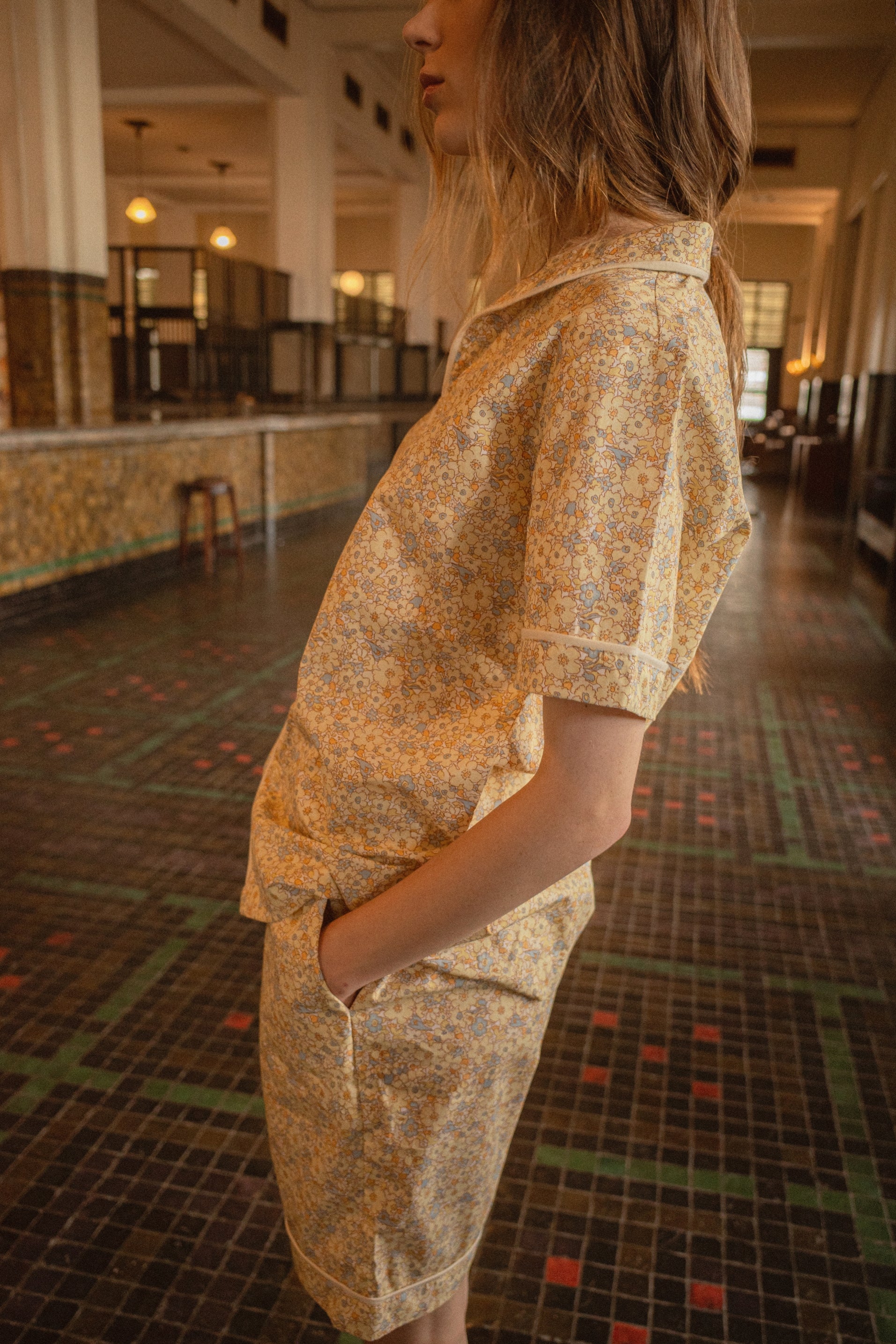 Woman’s Classic Short Set in Marigold