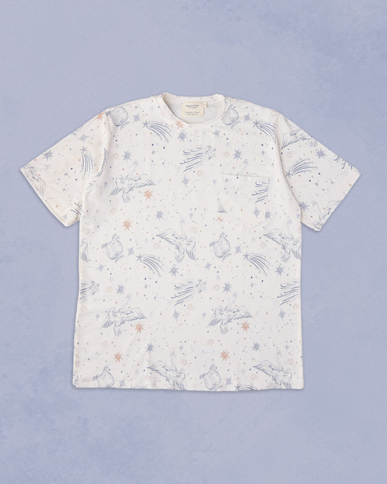 Unisex Adult's Boo Short Sleeve Top in Celestial Map