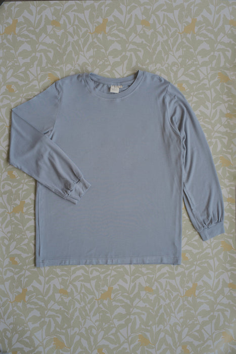 Unisex Adult's Boo Long Sleeve Top in Faded Denim