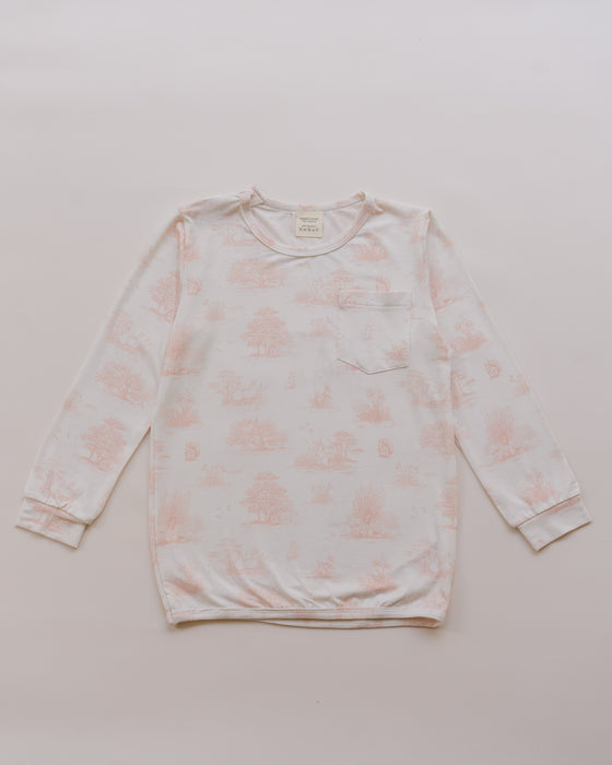 Kid's Boo Long Sleeve Top in Secret Garden Blush