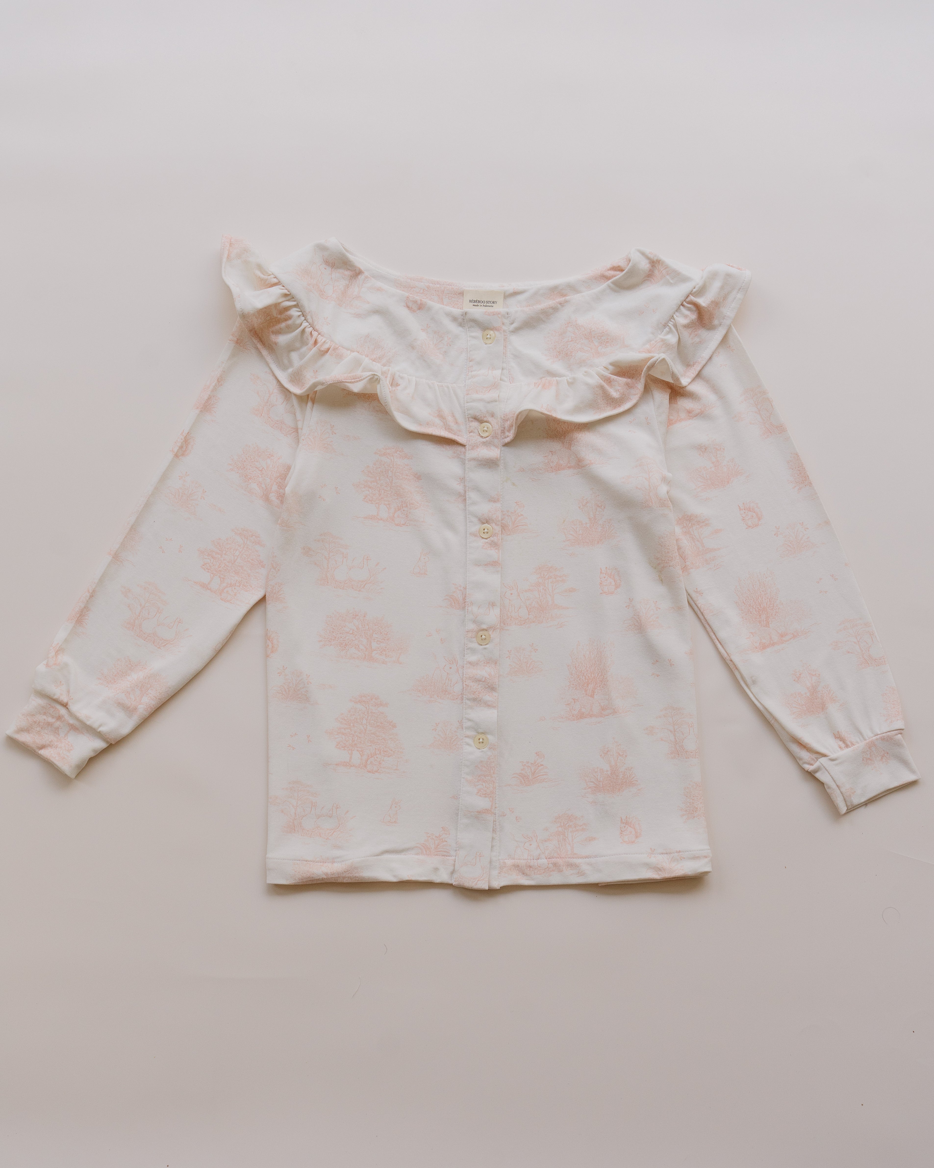 Girl's  Lucy Top in Secret Garden Blush