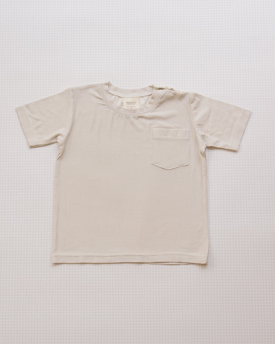 Preemie Boo Short Sleeve Top in Stripes Grey