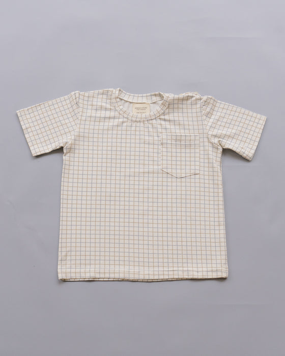 Kid's Boo Short Sleeve Top in Vintage Checkered
