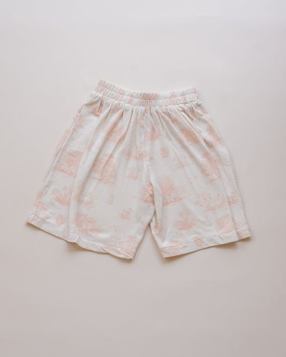 Kid's Boo Short Pants in Secret Garden Blush