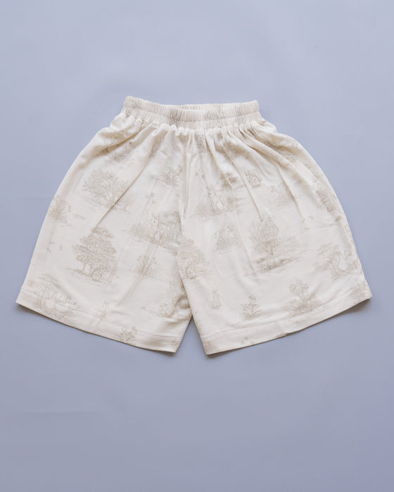 Kid's Boo Short Pants in Secret Garden Grey