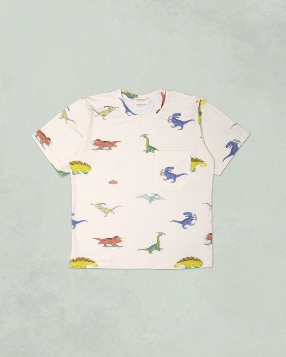 Unisex Adult's Boo Short Sleeve Top in Dinosarium